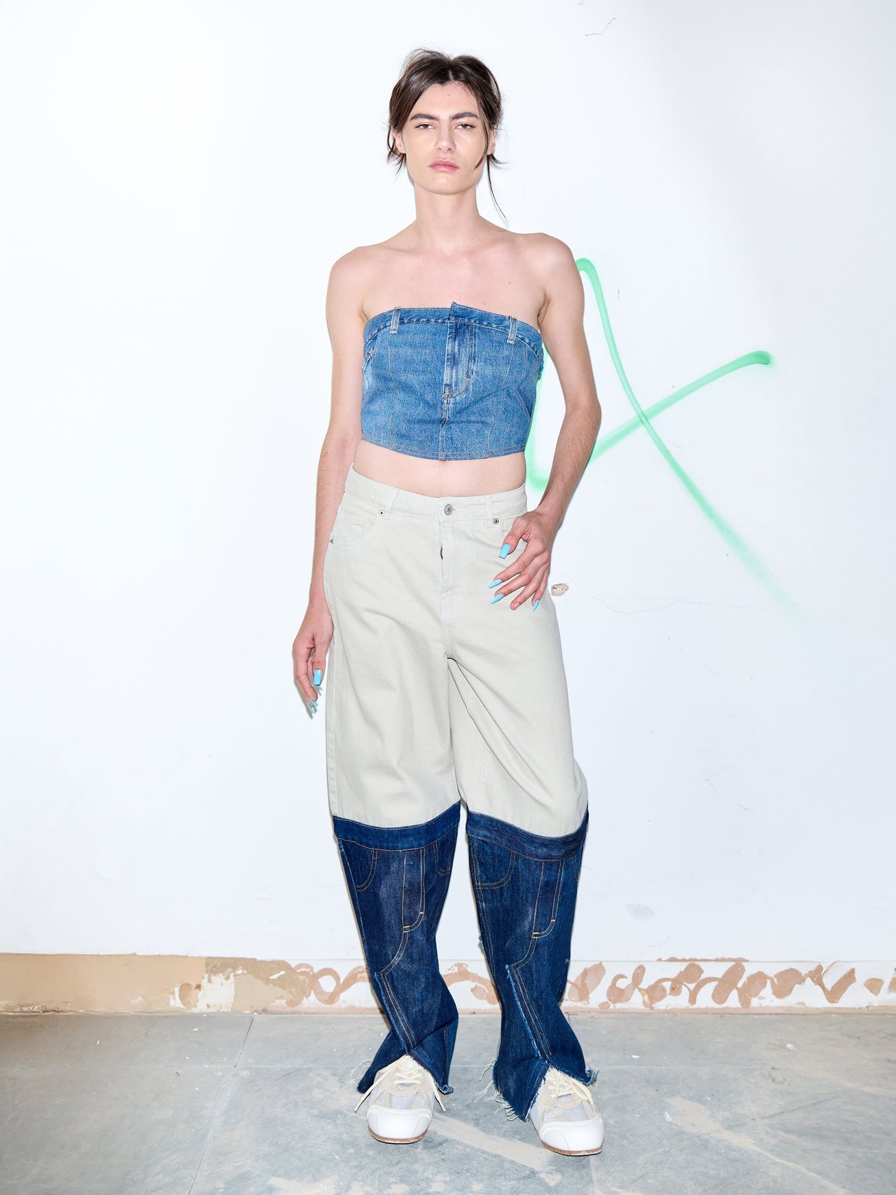 Buy Ex-Jeans Top on Zipper – Tops by Ksenia Schnaider | Ethical & Sustainable Fashion