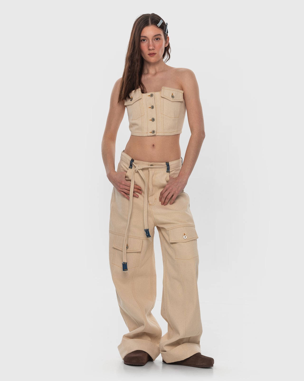 Buy Facing Denim Jeans – Bottoms by Ksenia Schnaider | Ethical & Sustainable Fashion