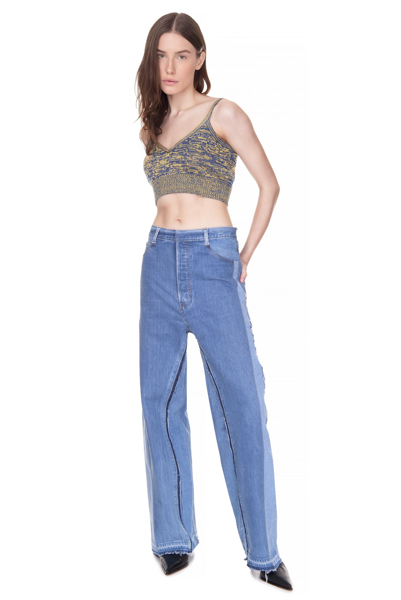 Reworked Denim Wide Jeans image