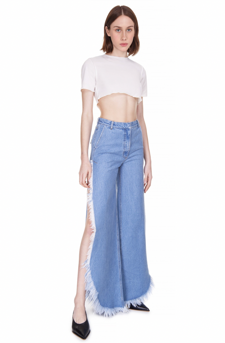 Wide Fringed Jeans image