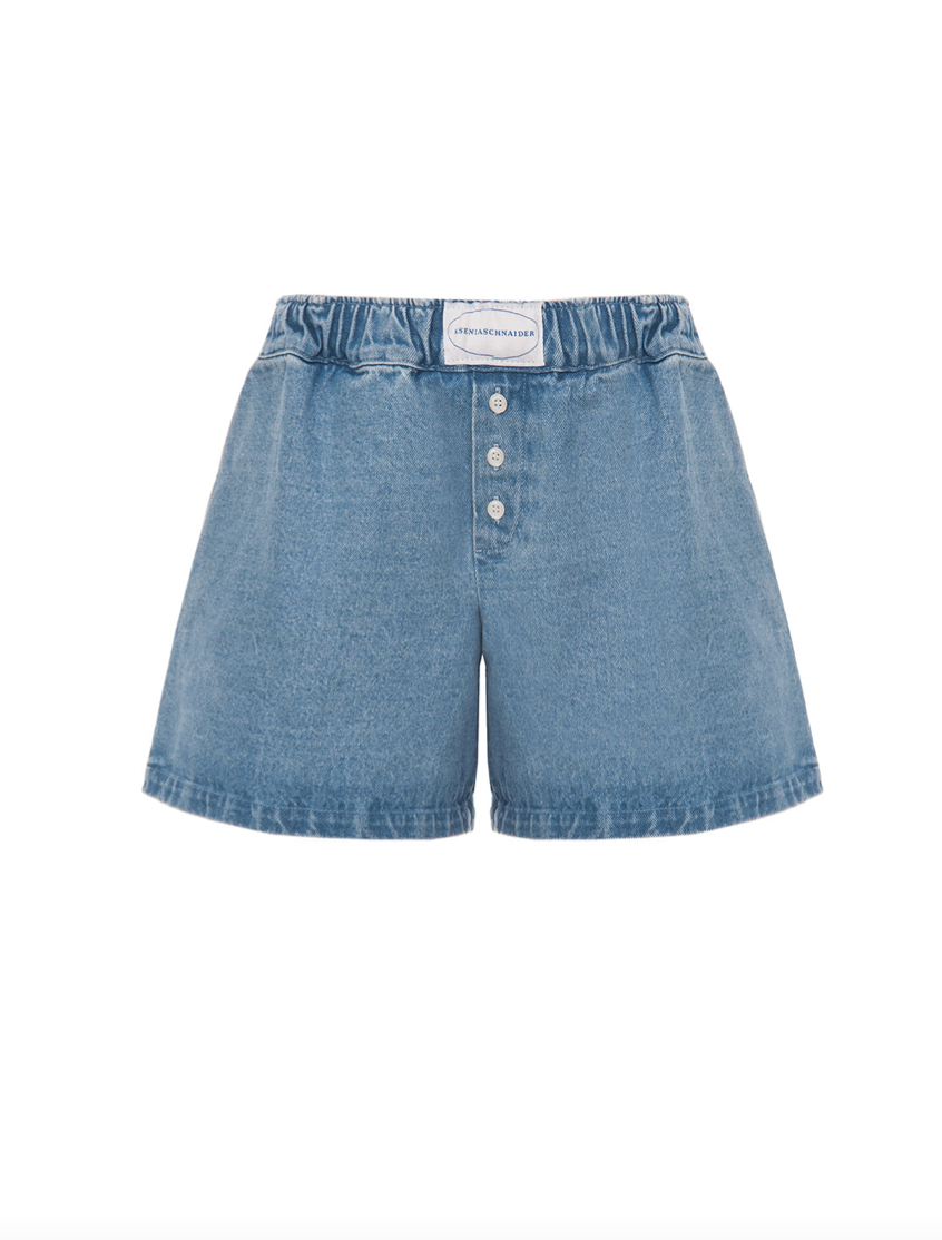 Denim Boyfriend Mini Shorts image