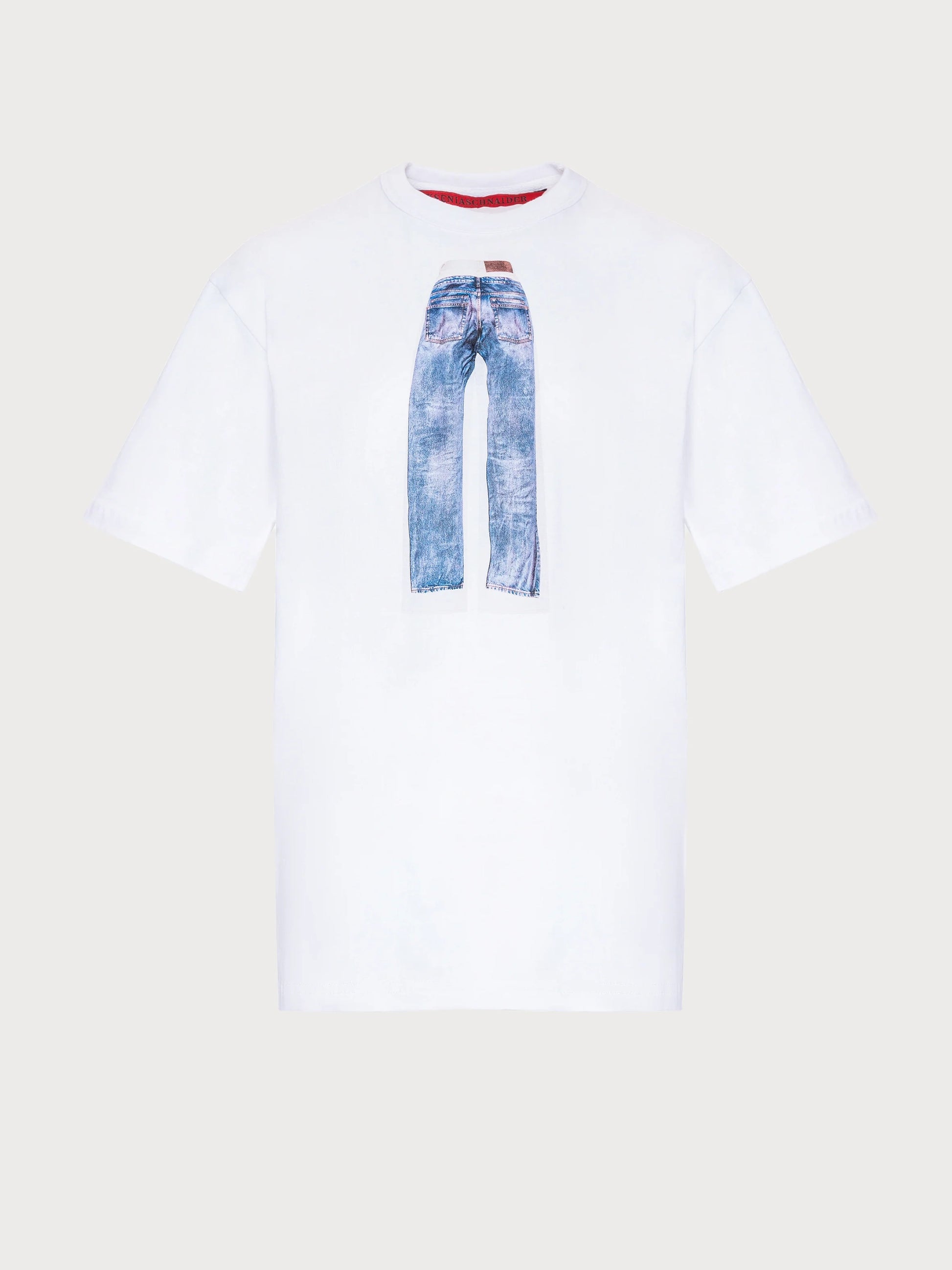 Buy T-shirt with Augmented Jeans – Tops by Ksenia Schnaider | Ethical & Sustainable Fashion