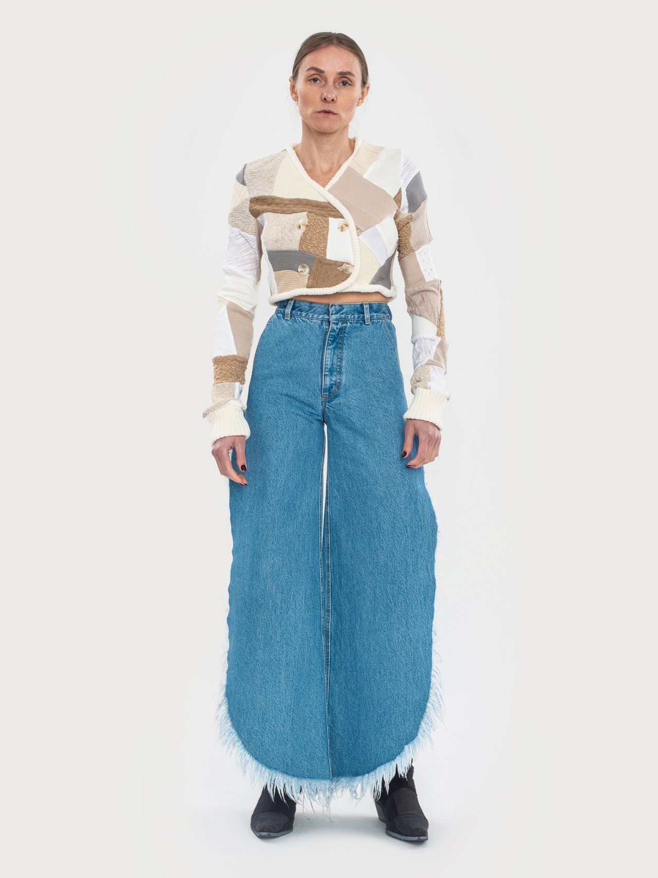 Wide Fringed Jeans