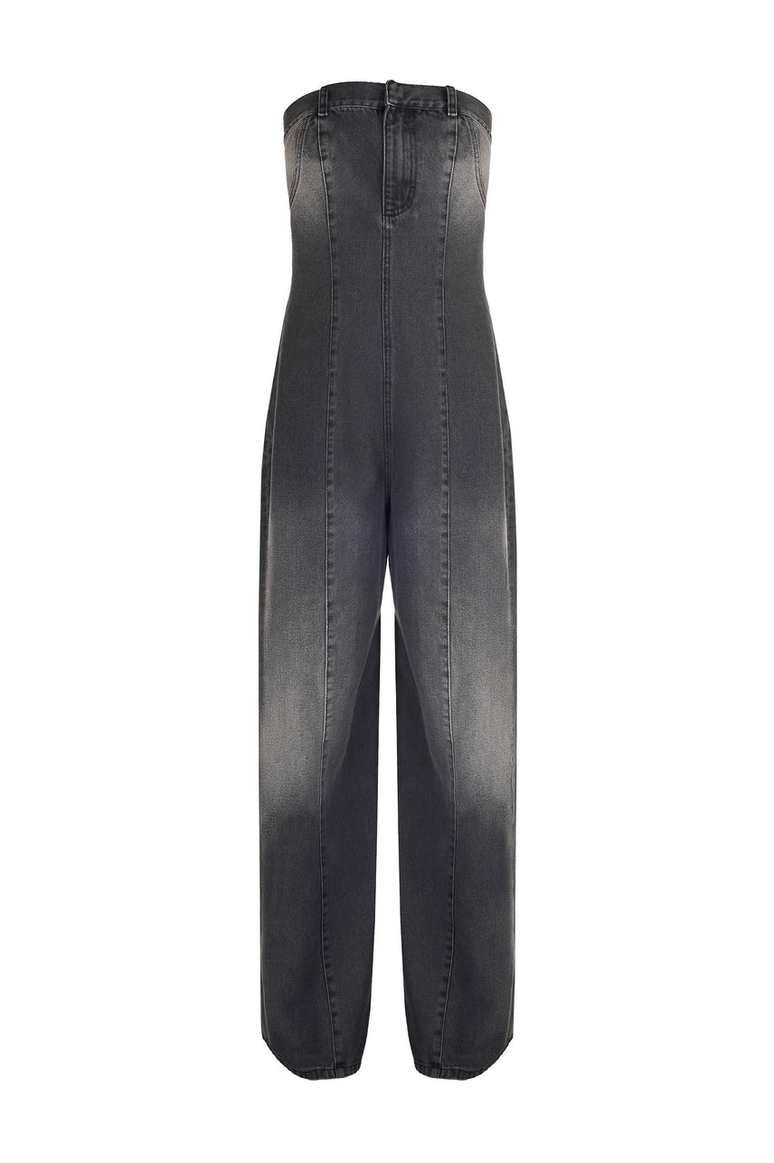 Denim Overall with Rust Wash image