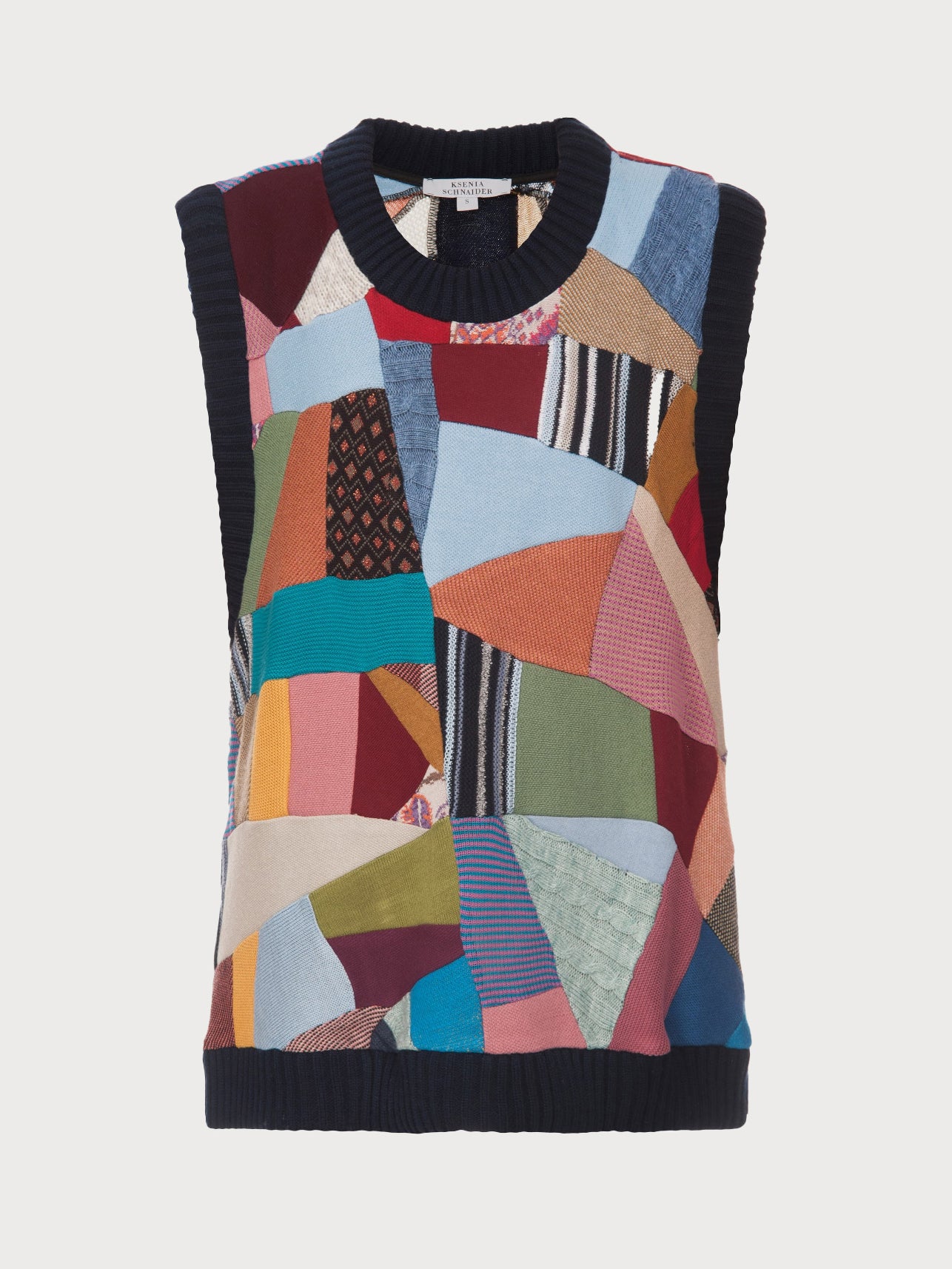 Buy Patchwork Oversized Vest – Tops by Ksenia Schnaider | Ethical & Sustainable Fashion