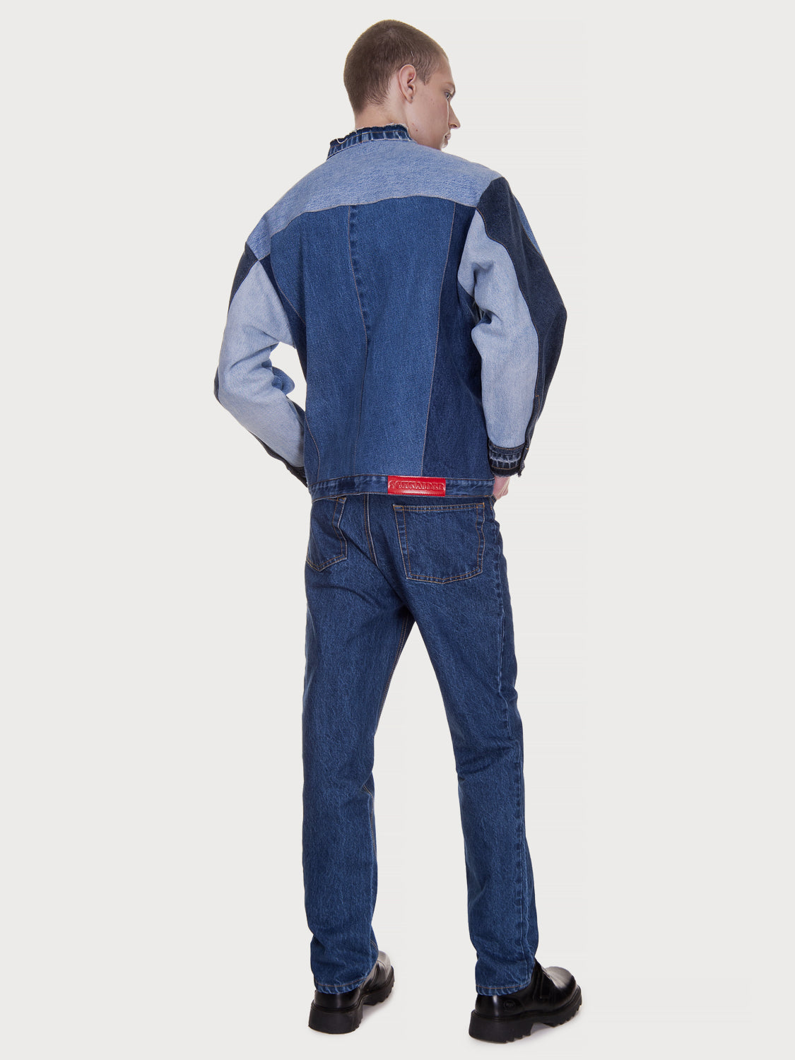 Buy Reworked Denim Jacket – Outerwear by Ksenia Schnaider | Ethical & Sustainable Fashion