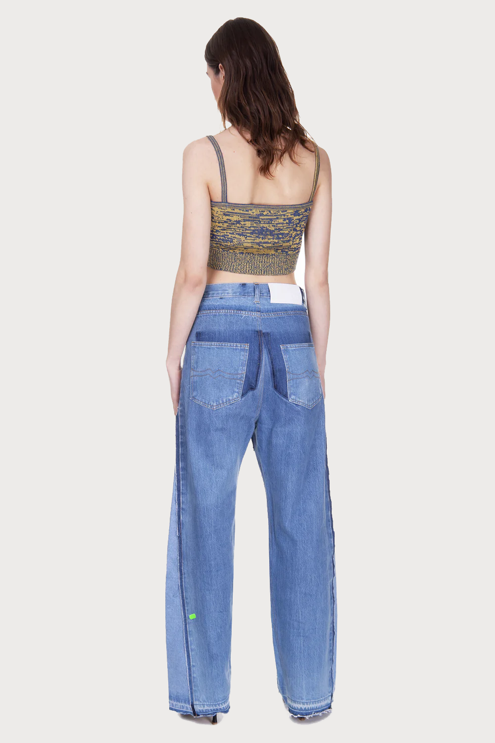Buy Reworked Denim Wide Jeans – Bottoms by Ksenia Schnaider | Ethical & Sustainable Fashion