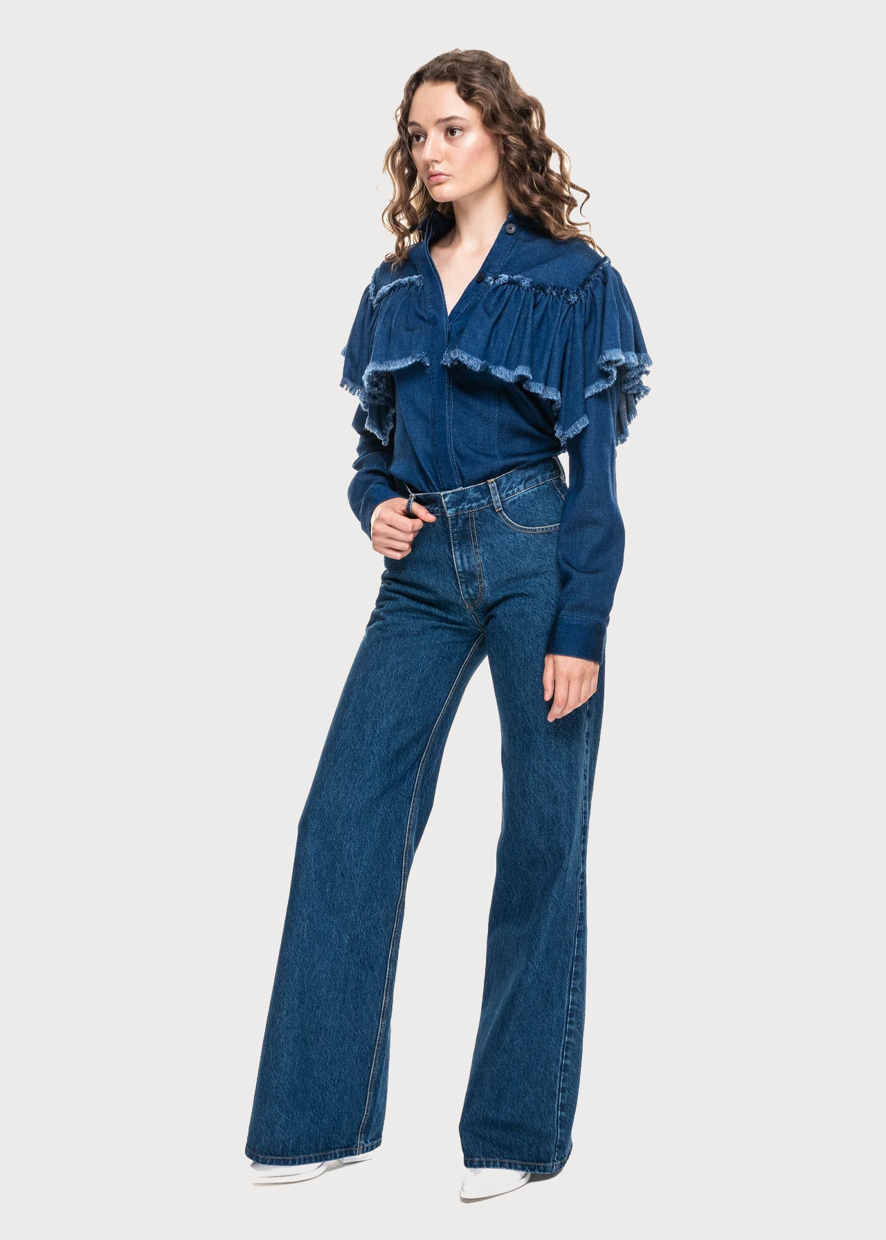 Buy Flare Jeans – Bottoms by Ksenia Schnaider | Ethical & Sustainable Fashion
