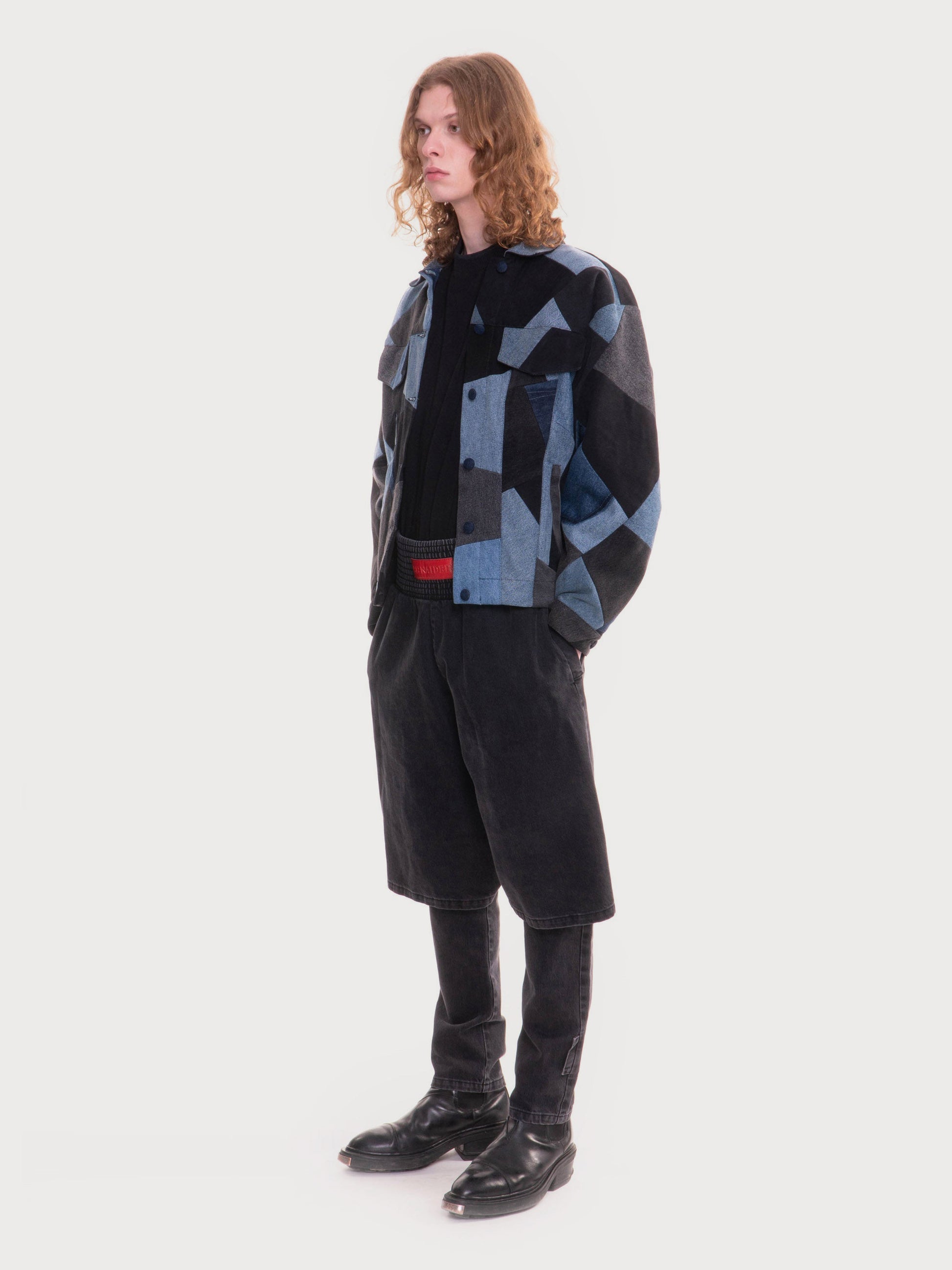 Buy Denim Patchwork Jacket – Outerwear by Ksenia Schnaider | Ethical & Sustainable Fashion