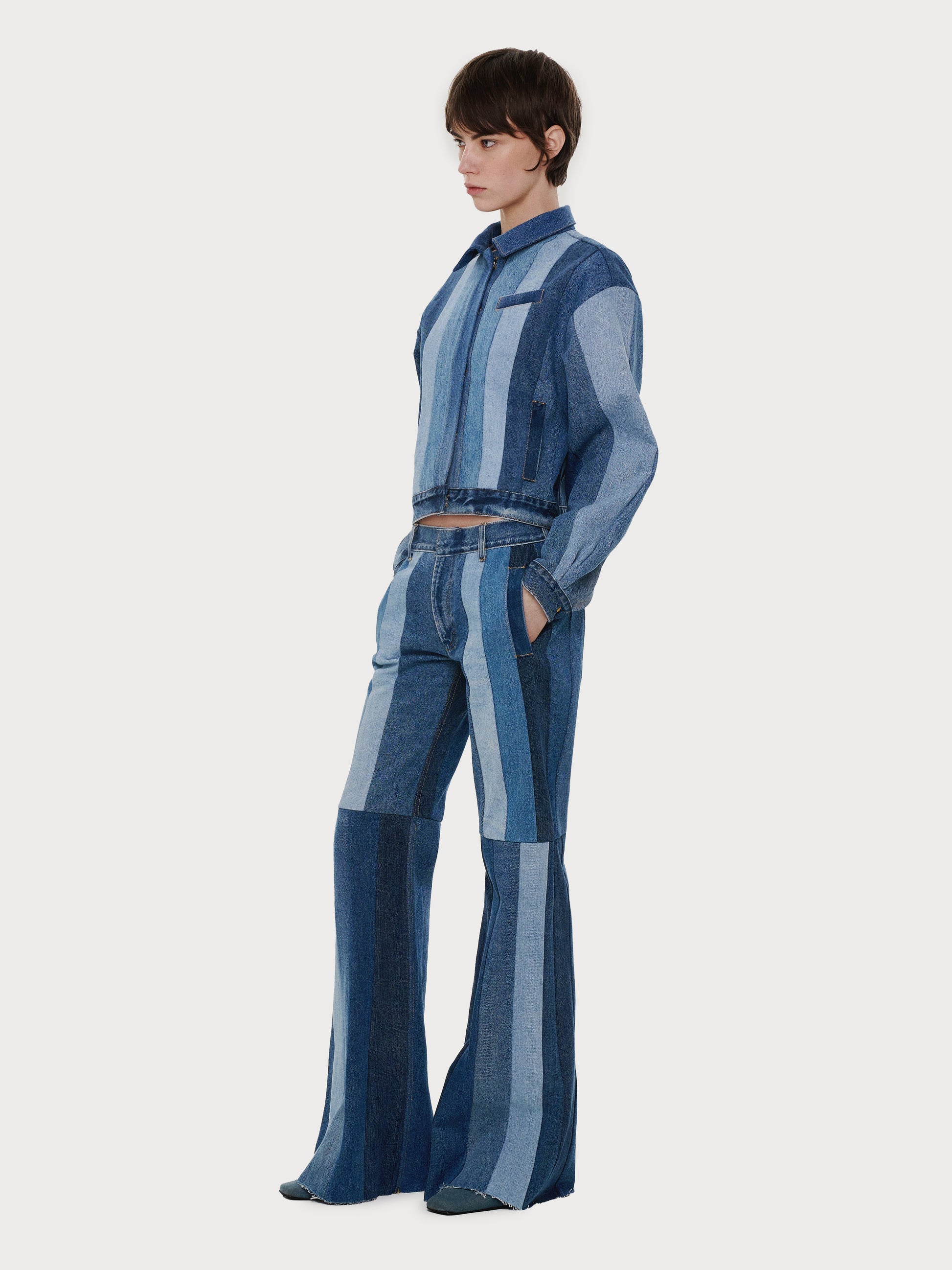 Buy Striped Reworked Jacket – Outerwear by Ksenia Schnaider | Ethical & Sustainable Fashion