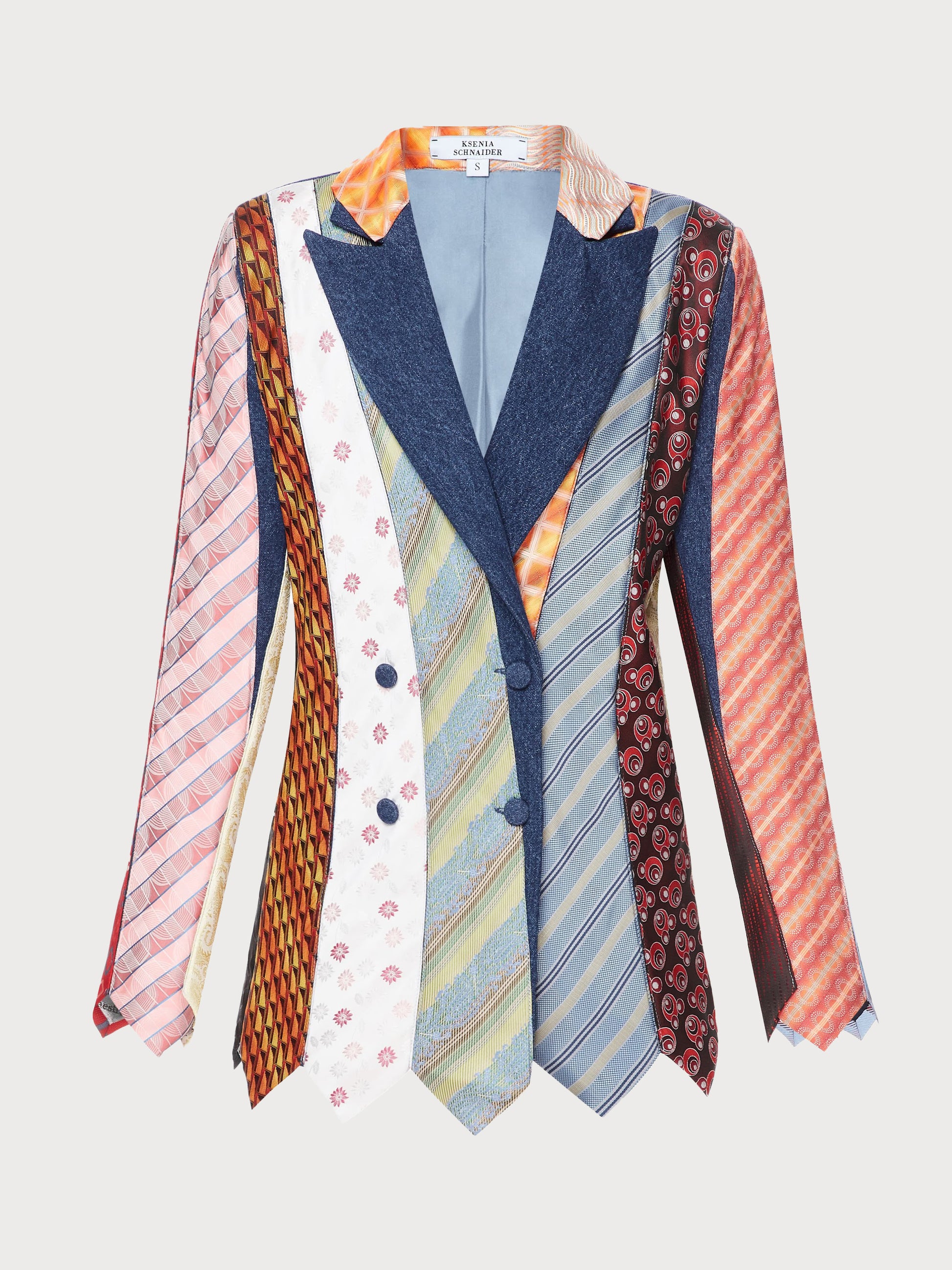 Buy Tie-Madness Blazer – Outerwear by Ksenia Schnaider | Ethical & Sustainable Fashion