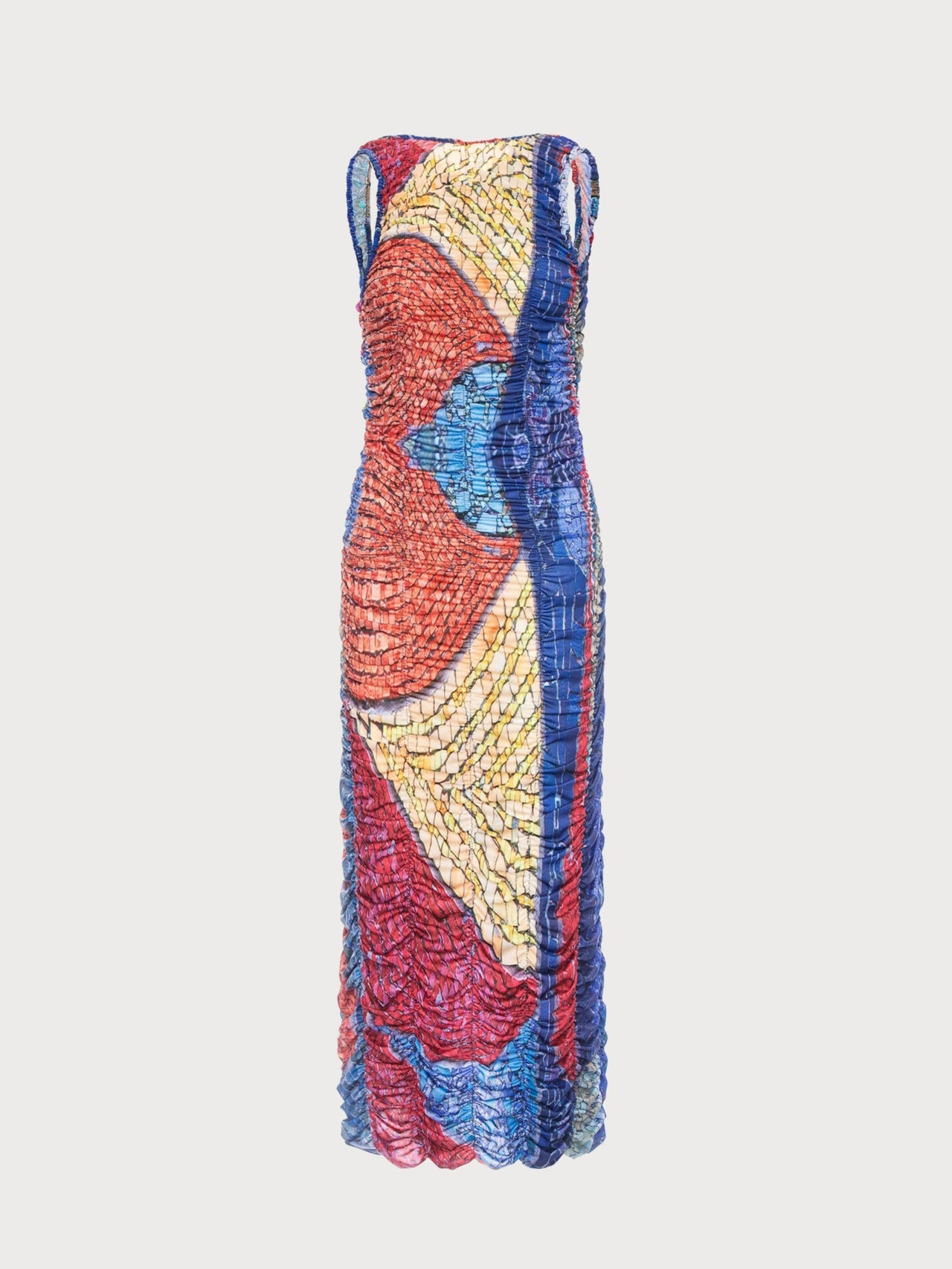 Buy Draped Mosaic Mesh Sleeveless Midi Dress – Dresses by Ksenia Schnaider | Ethical & Sustainable Fashion