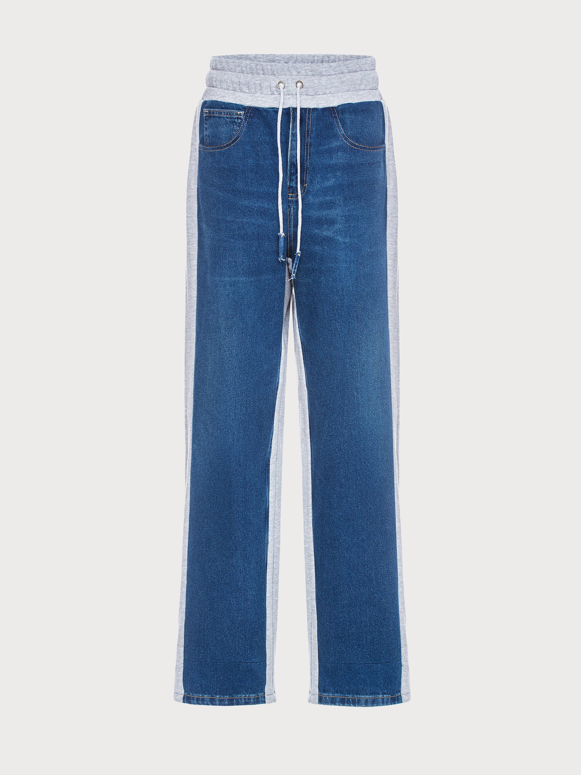 Buy Yin Yang Denim Joggers – Bottoms by Ksenia Schnaider | Ethical & Sustainable Fashion