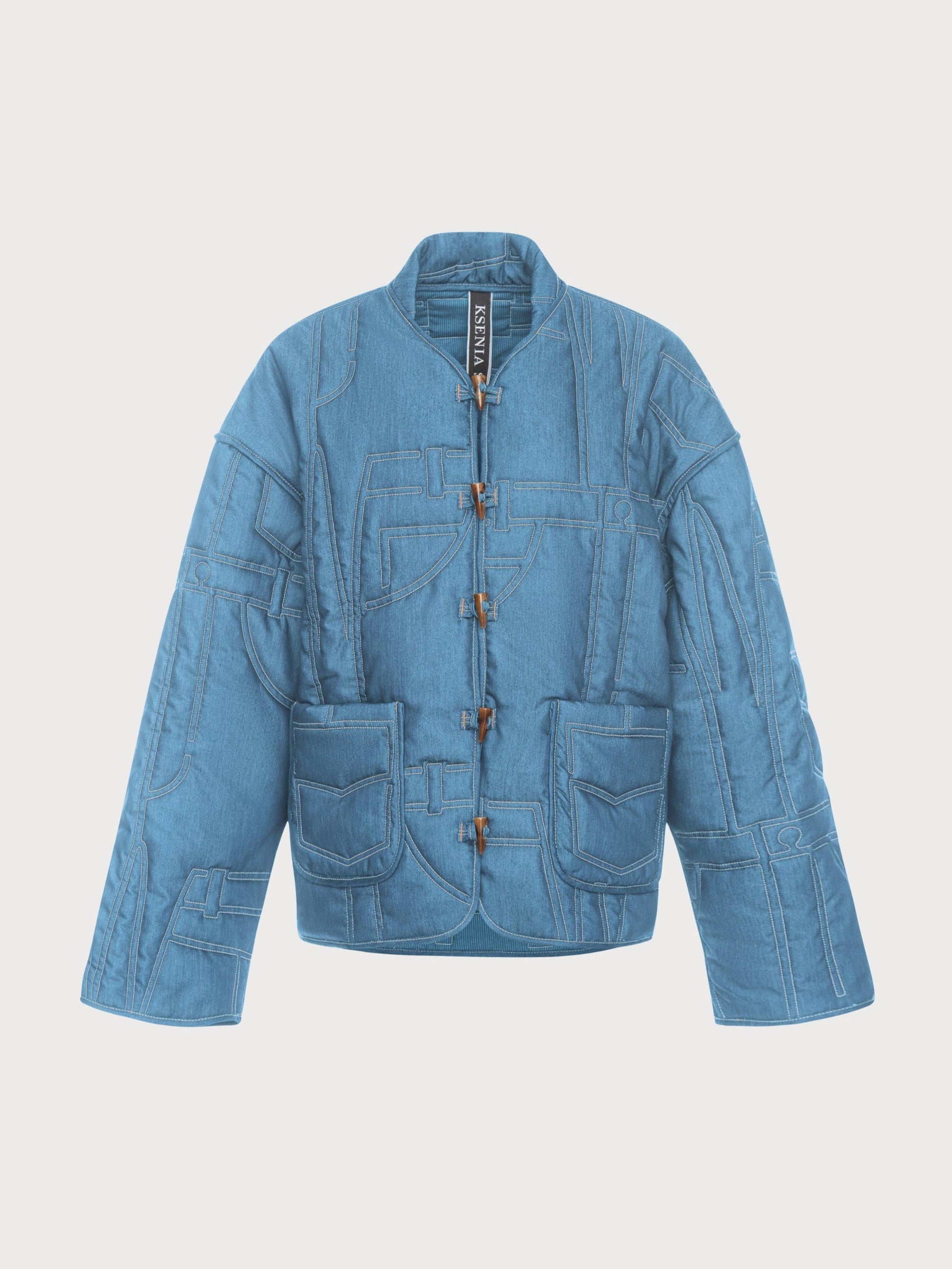 Buy Quilted Denim Jacket – Outerwear by Ksenia Schnaider | Ethical & Sustainable Fashion