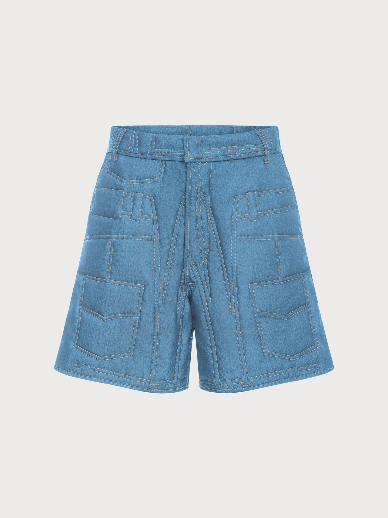 Buy Quilted Denim Shorts – Bottoms by Ksenia Schnaider | Ethical & Sustainable Fashion