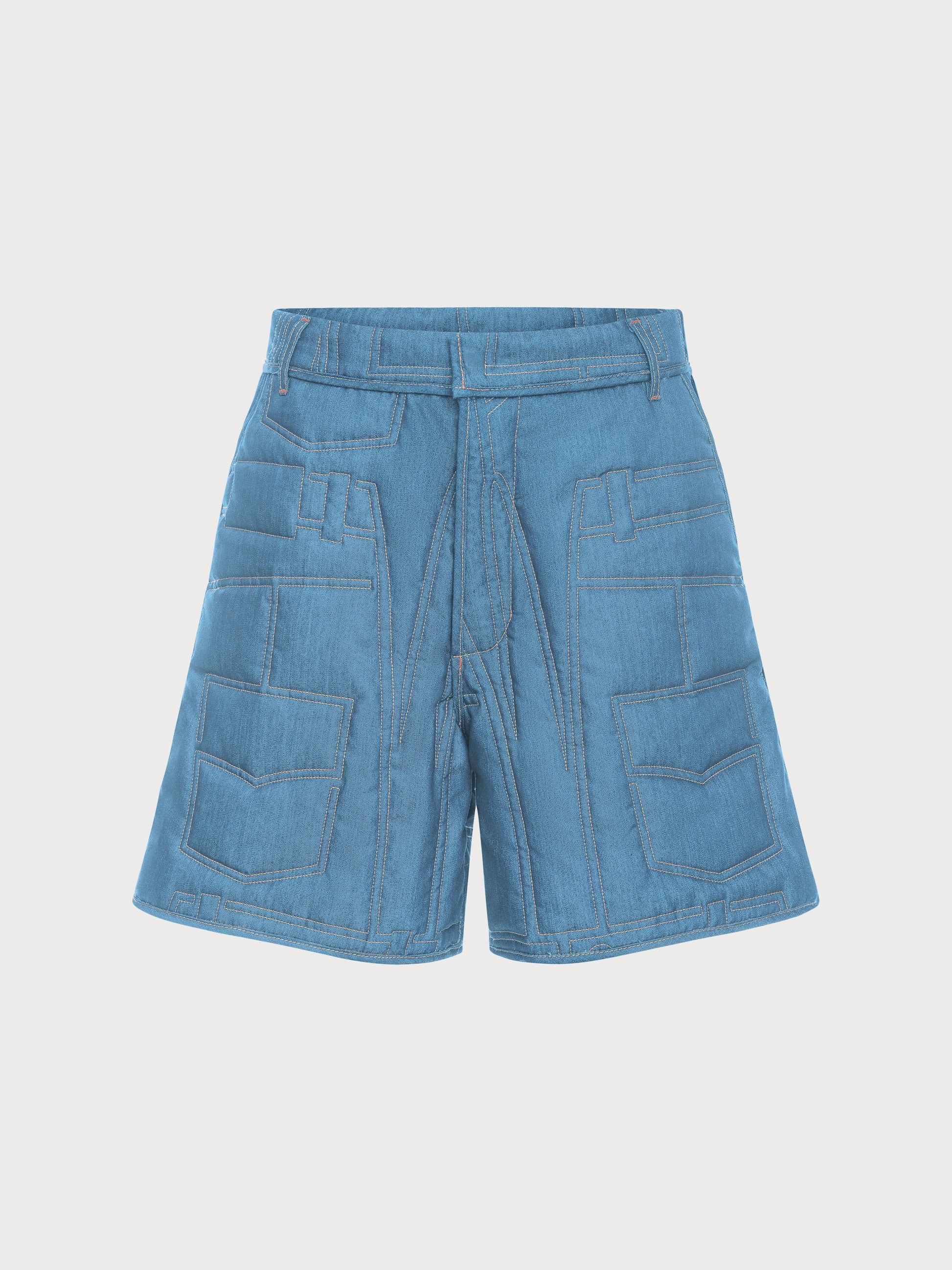 Buy Quilted Denim Shorts – Bottoms by Ksenia Schnaider | Ethical & Sustainable Fashion
