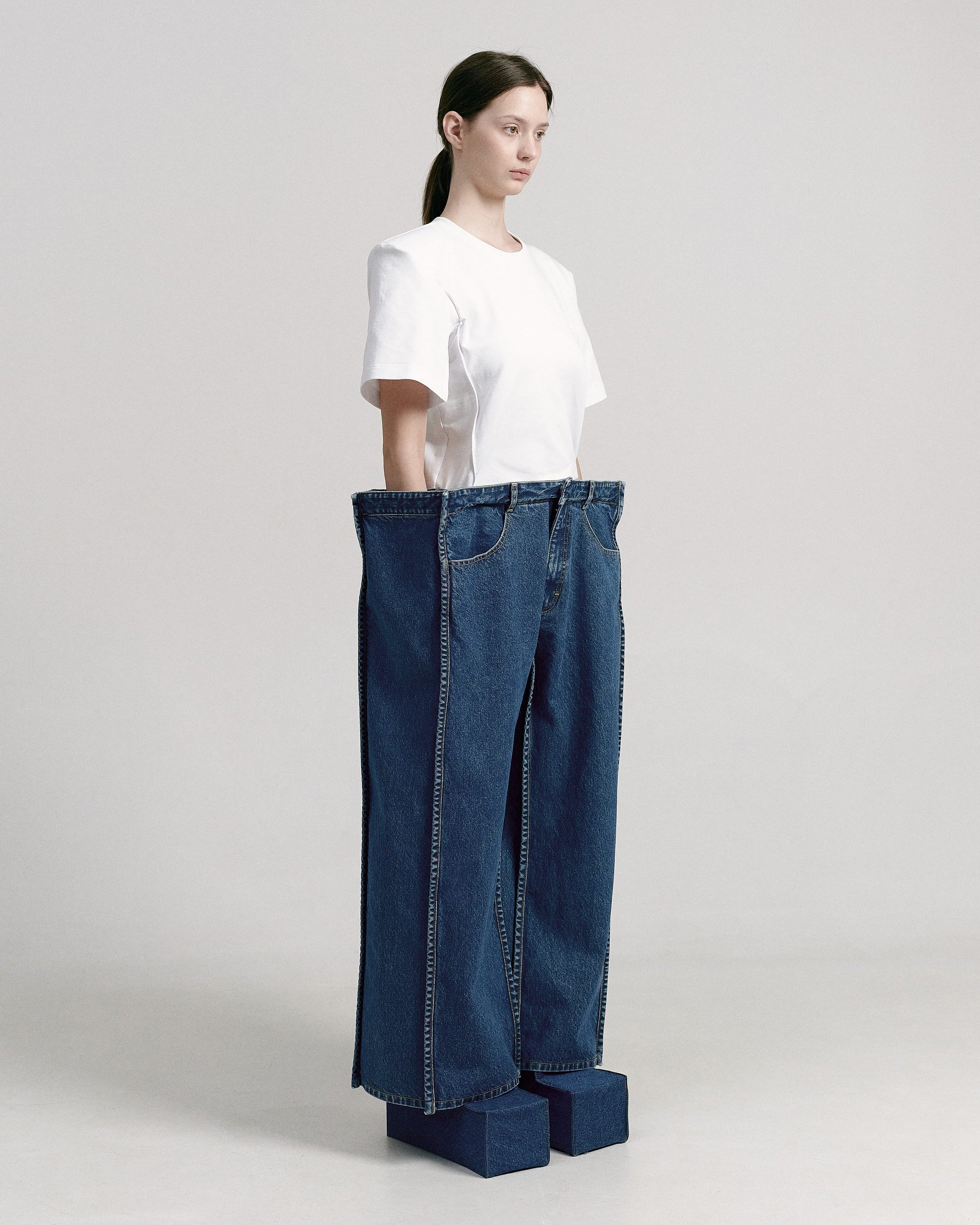 Buy Square Voluminous Jeans – by Ksenia Schnaider | Ethical & Sustainable Fashion