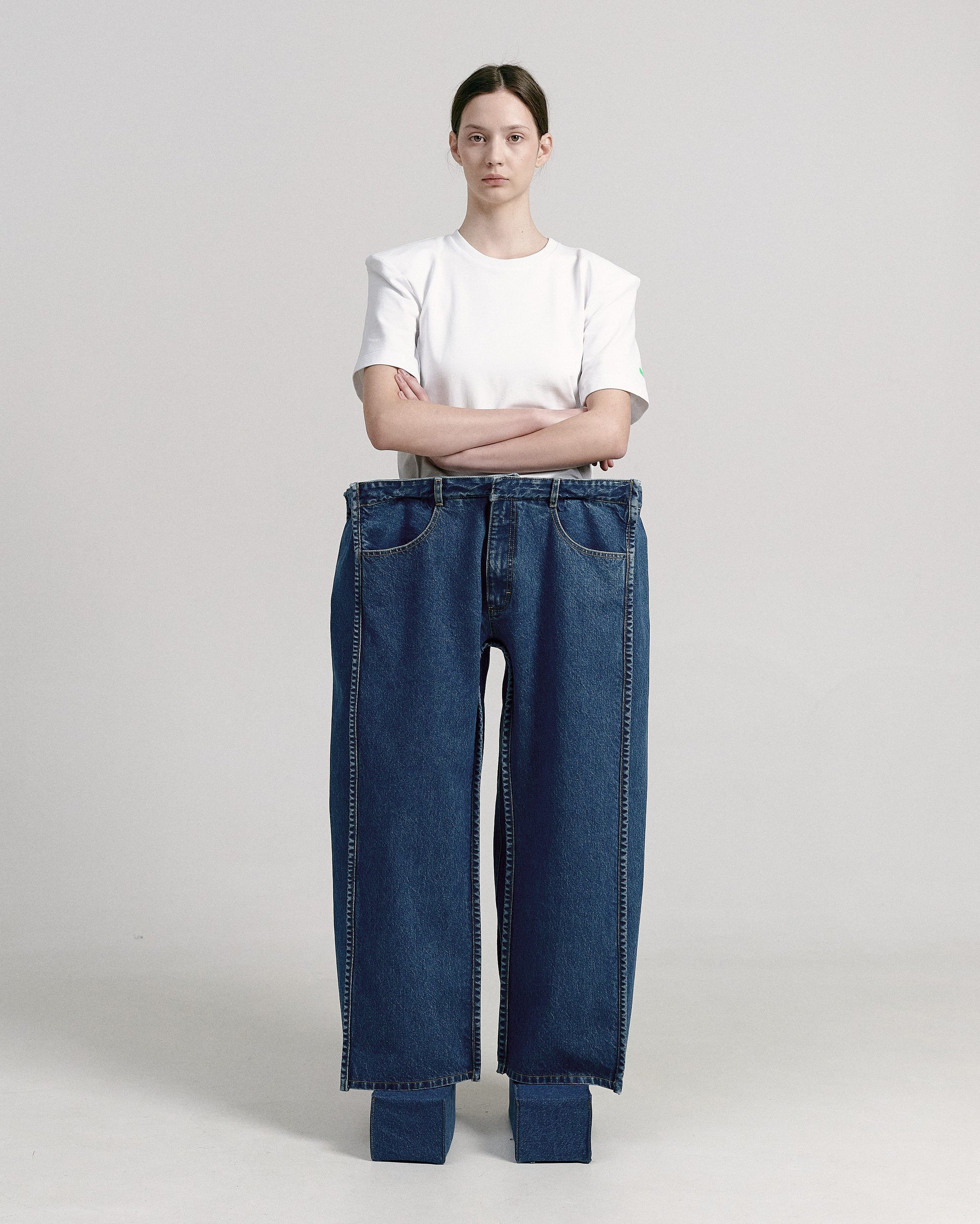 Buy Square Voluminous Jeans – by Ksenia Schnaider | Ethical & Sustainable Fashion