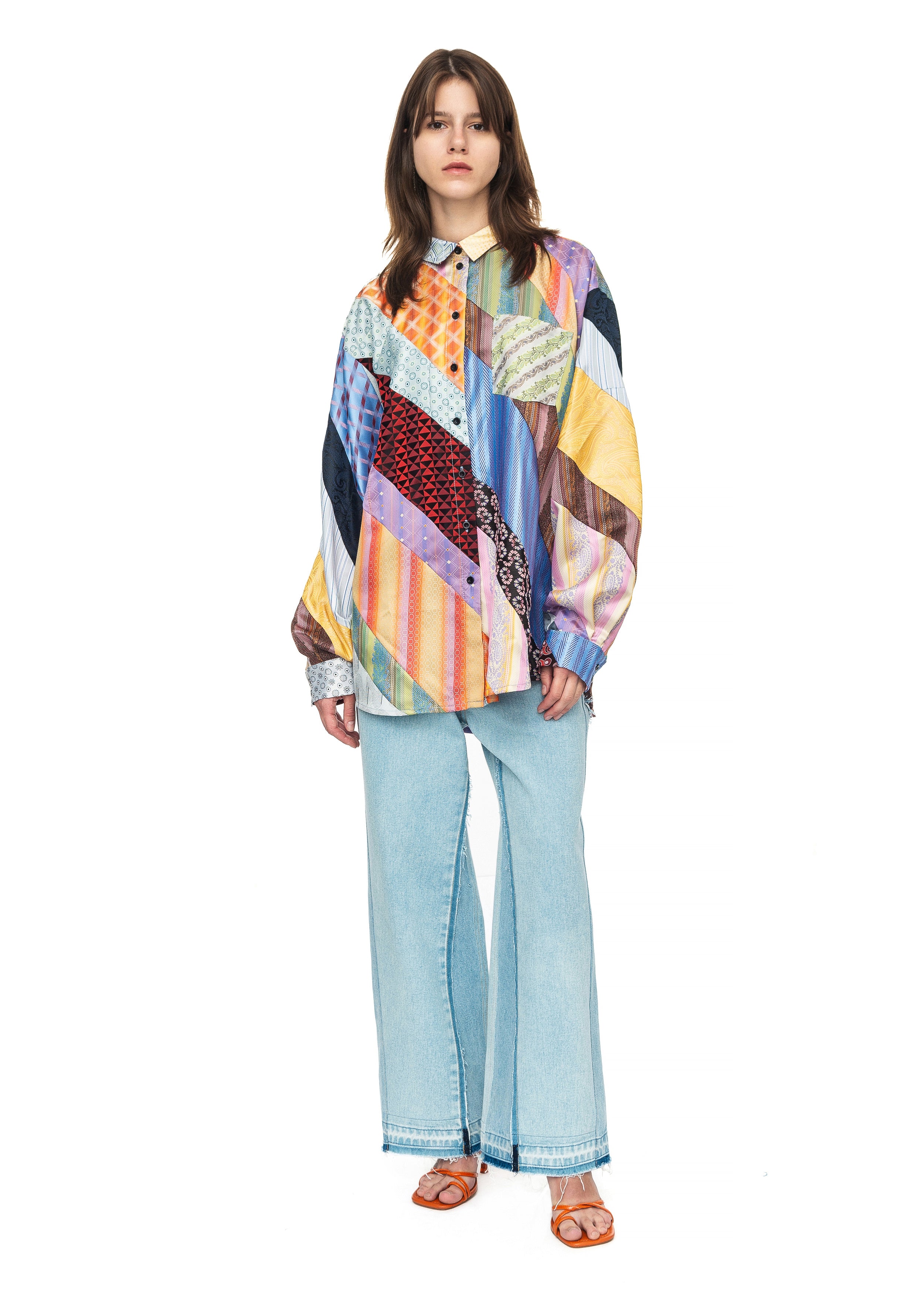 Tie Patchwork Shirt image