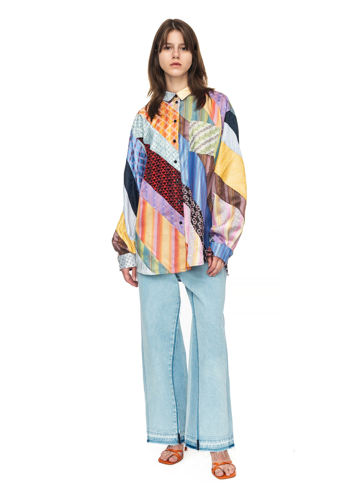 Tie Patchwork Shirt image