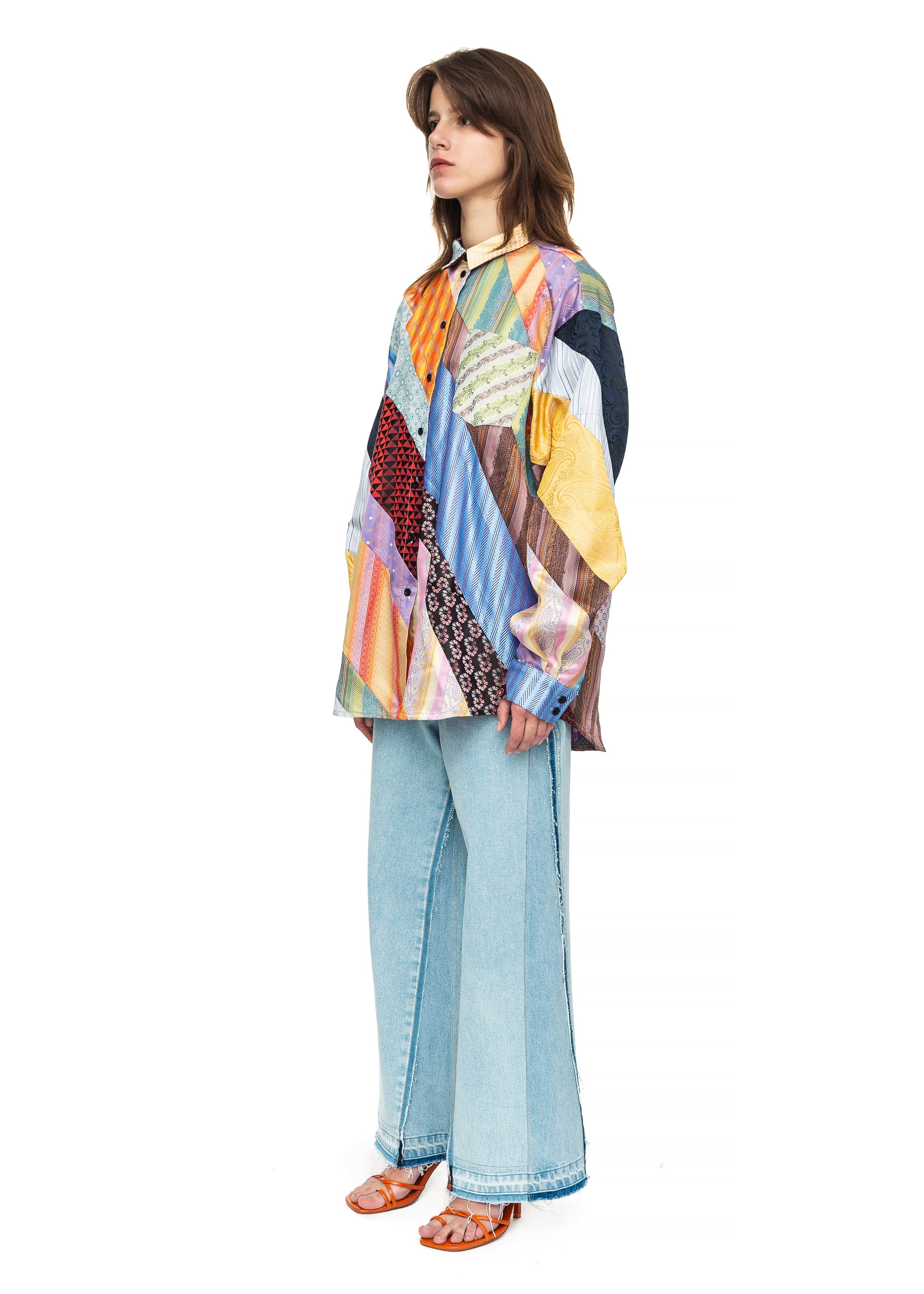 Tie Patchwork Shirt image