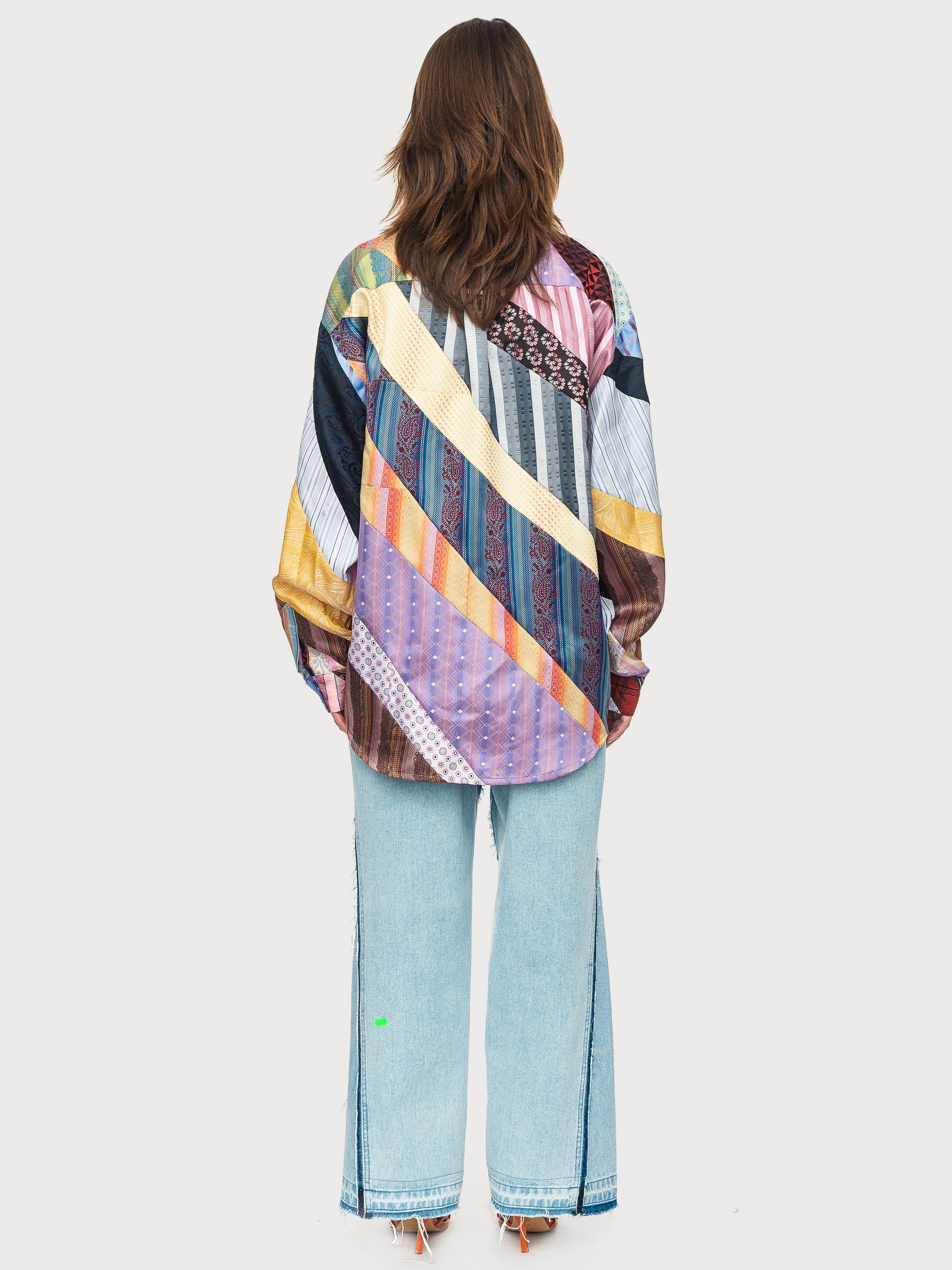 Buy Tie Patchwork Shirt – Tops by Ksenia Schnaider | Ethical & Sustainable Fashion