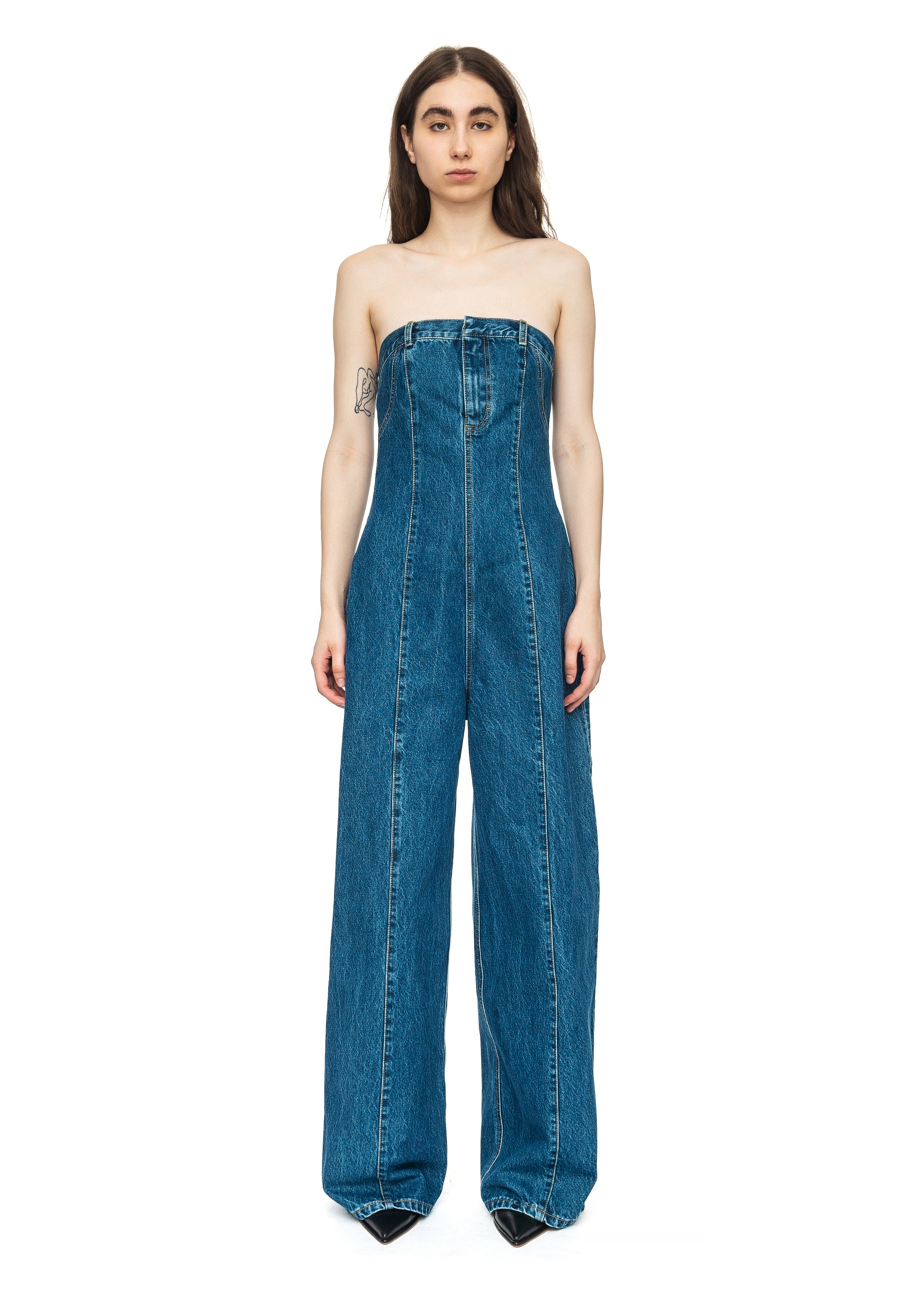 Jeans Overall with Front Zipper image