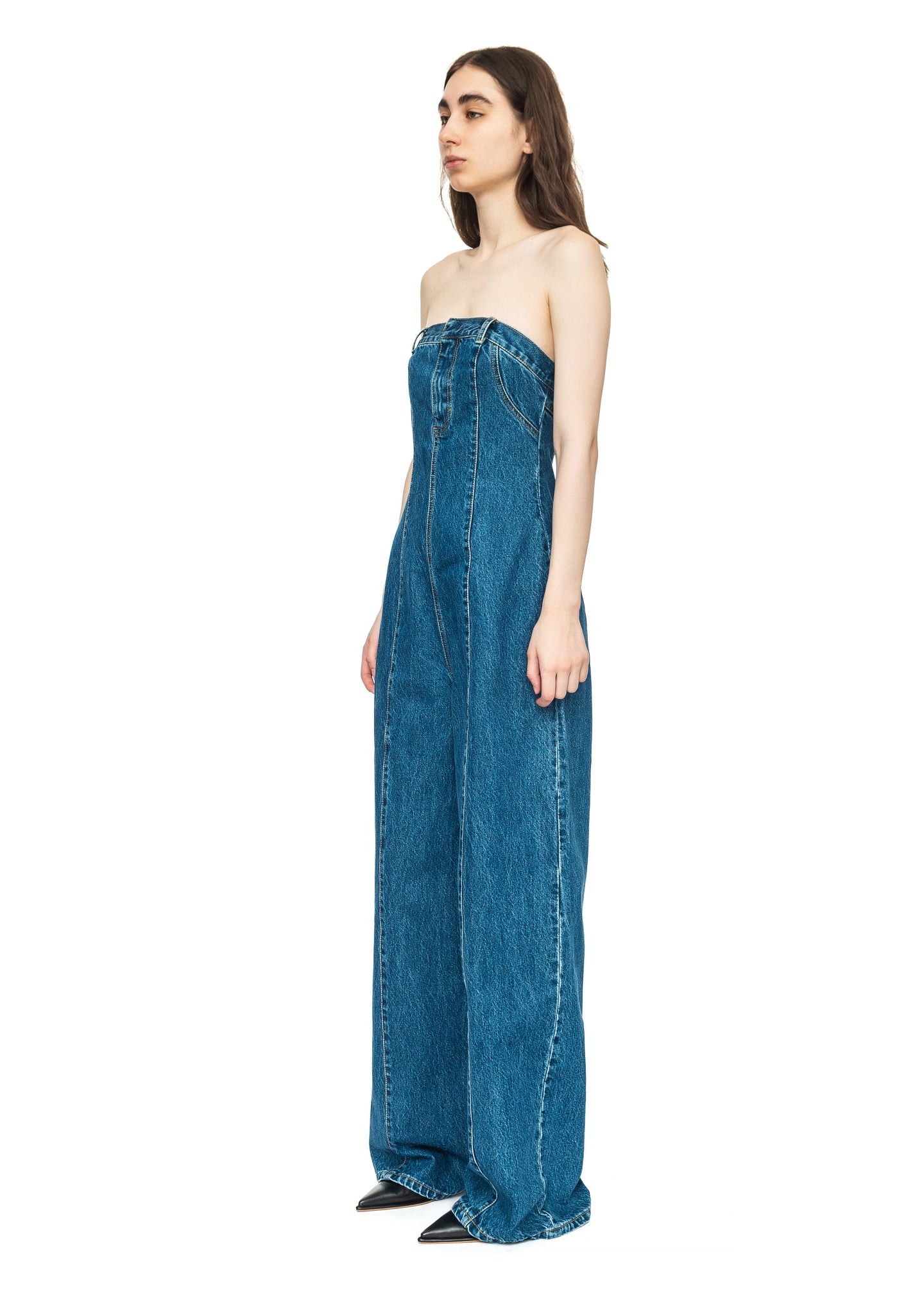 Jeans Overall with Front Zipper image