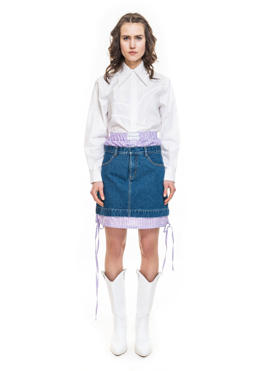 2 in 1 Striped Boxer Skirt image