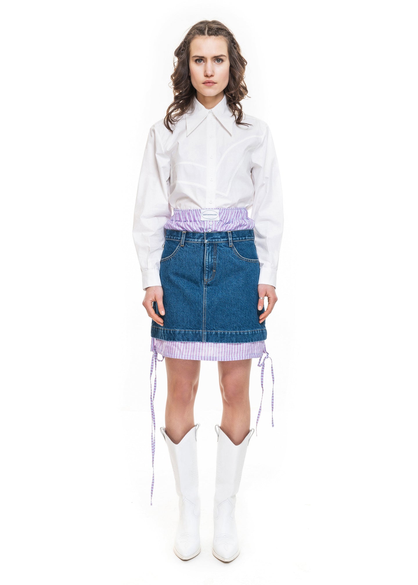 2 in 1 Striped Boxer Skirt image