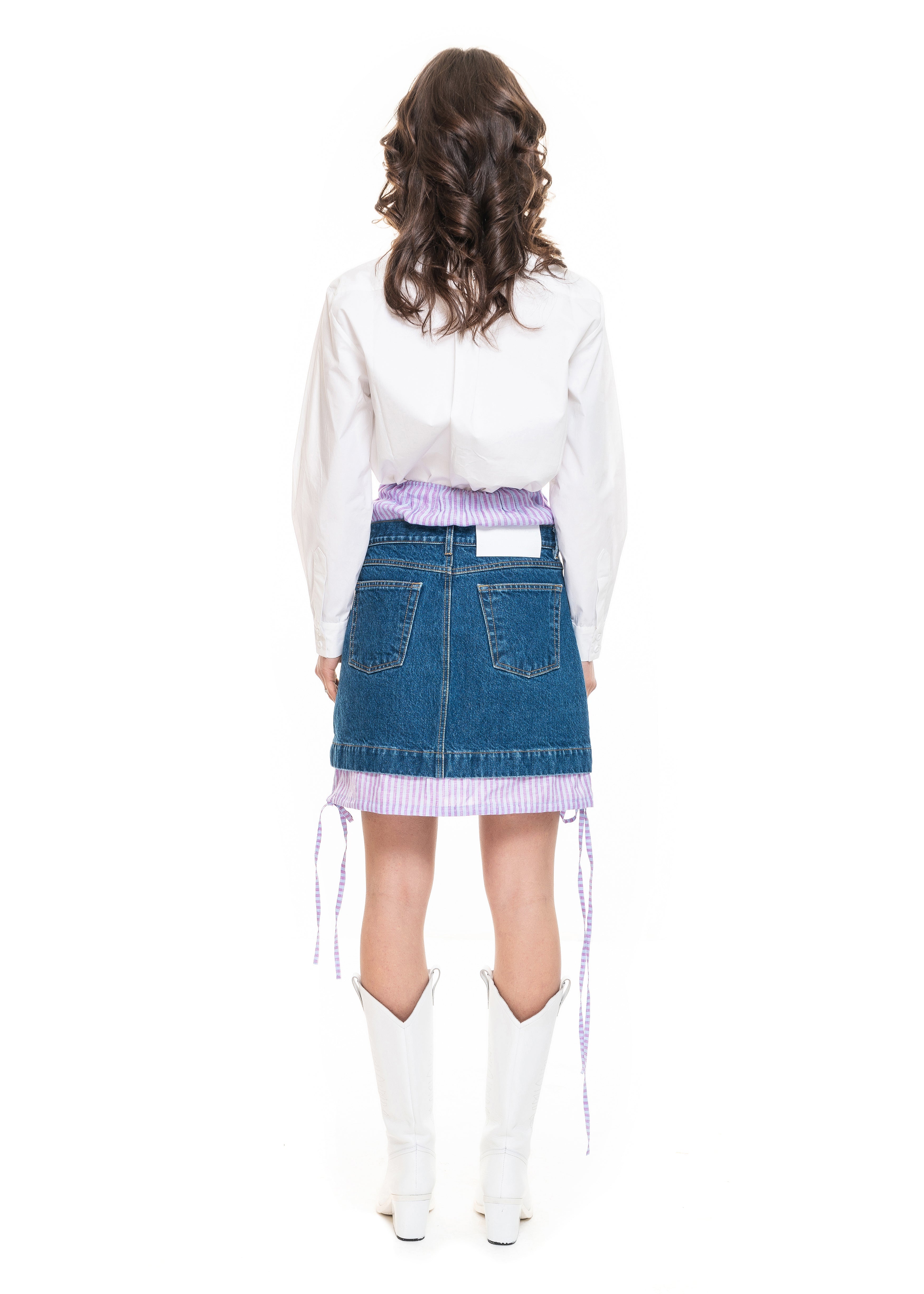2 in 1 Striped Boxer Skirt image