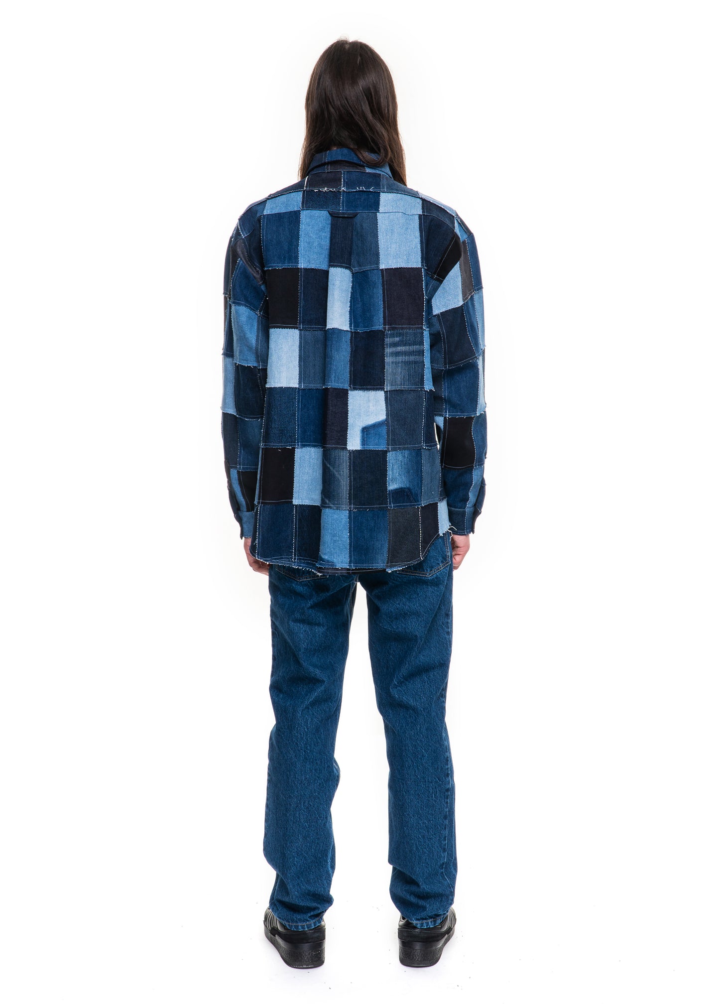 Patchwork Blue Shirt image
