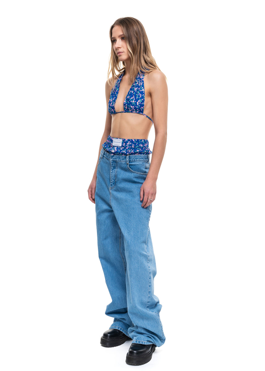 2 in 1 Boxer Flowered Jeans image