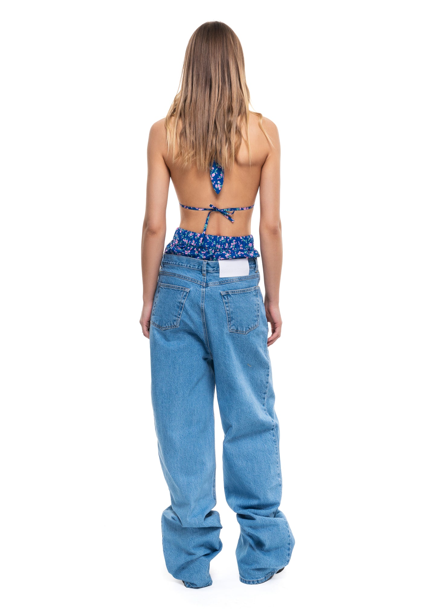 2 in 1 Boxer Flowered Jeans image