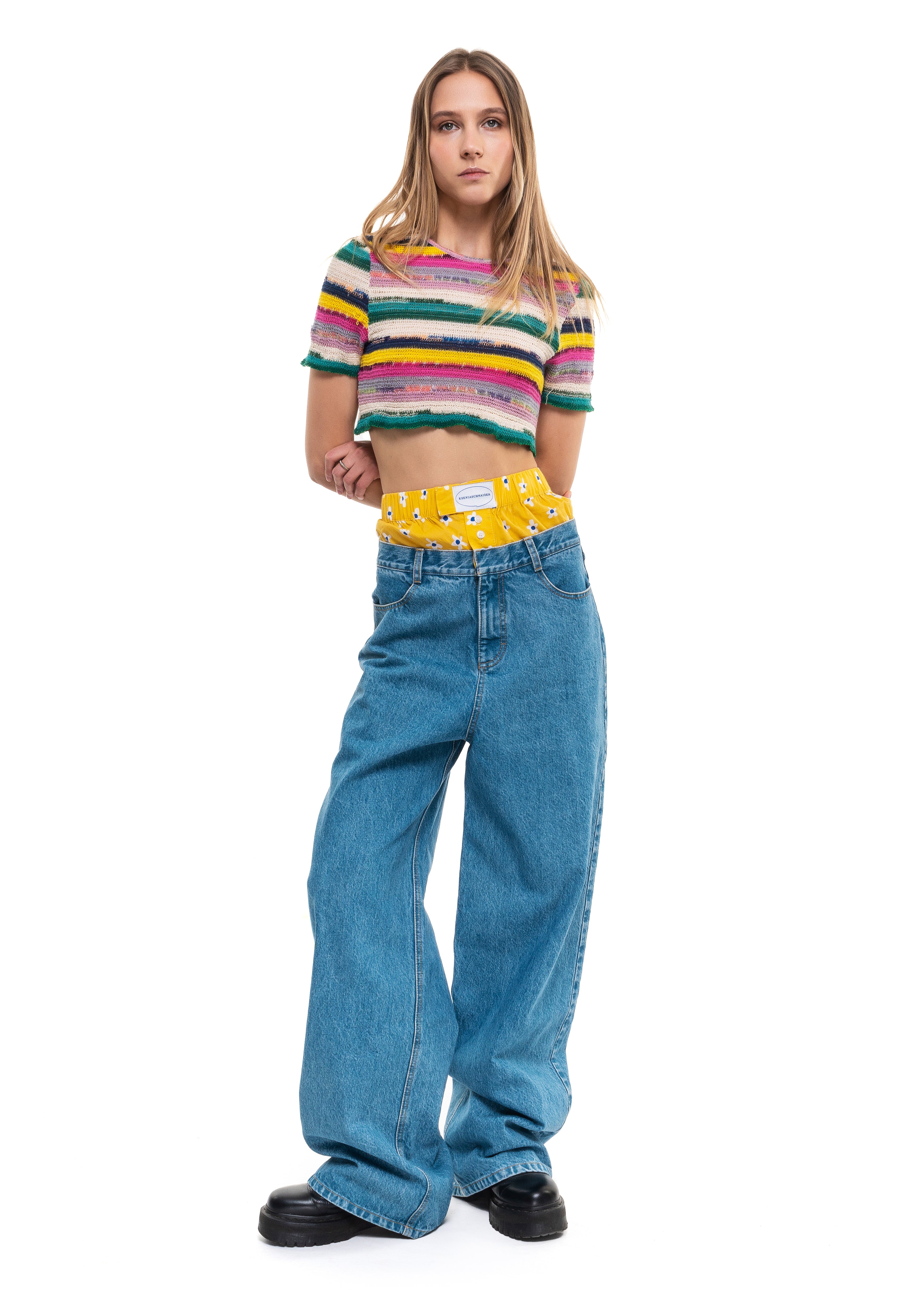 Boxer 2 in 1 Flowered Jeans image