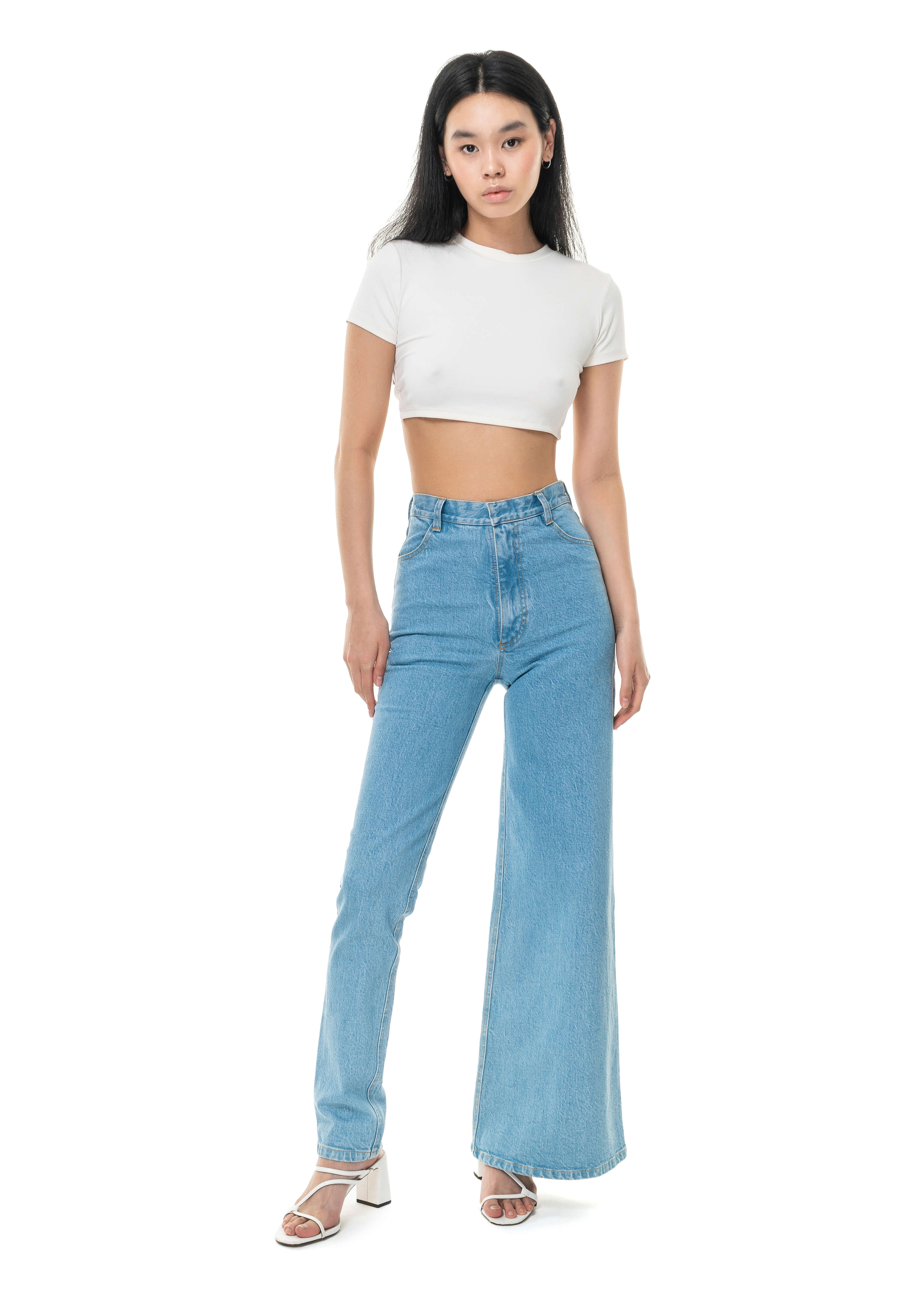 Light Blue Asymmetrical Jeans