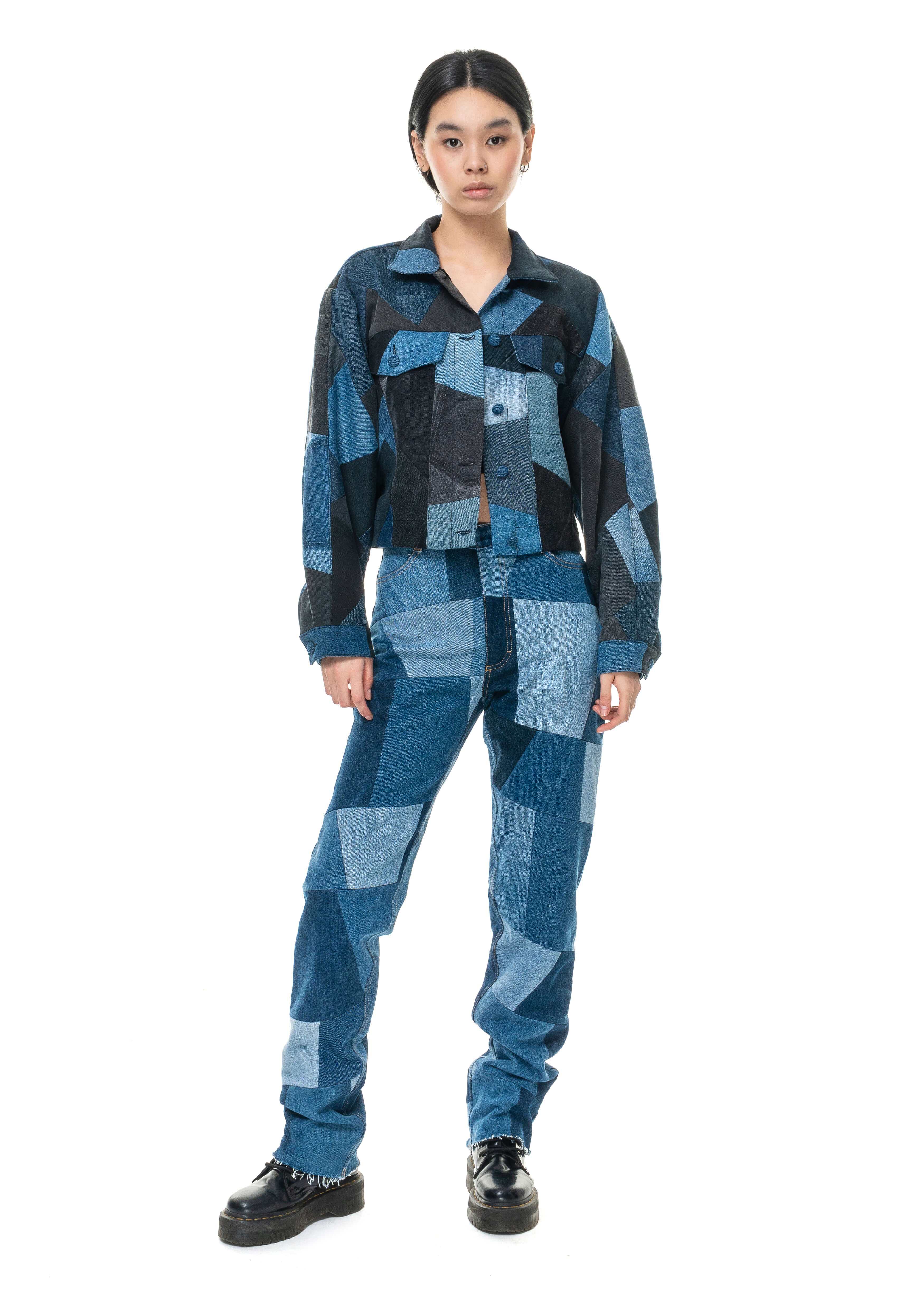Denim Patchwork Jacket image