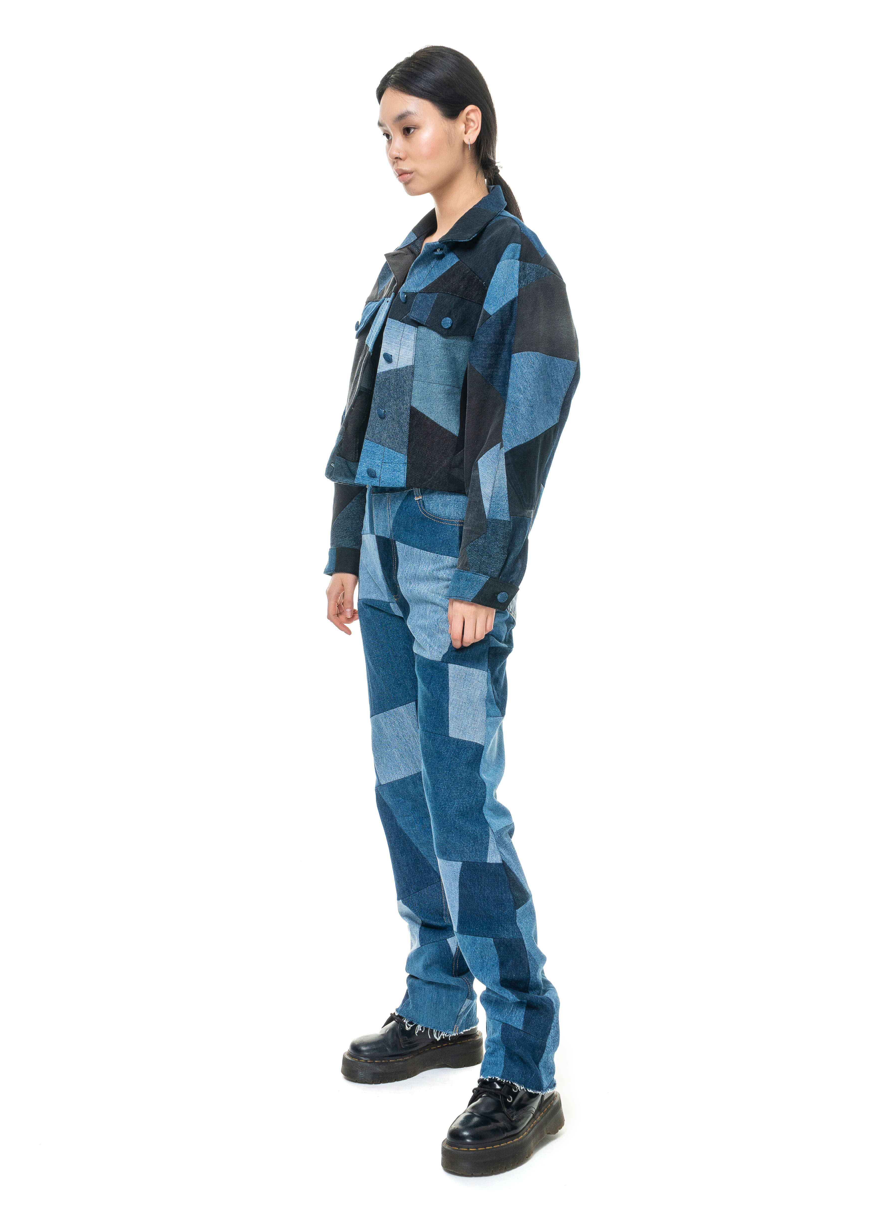 Denim Patchwork Jacket image