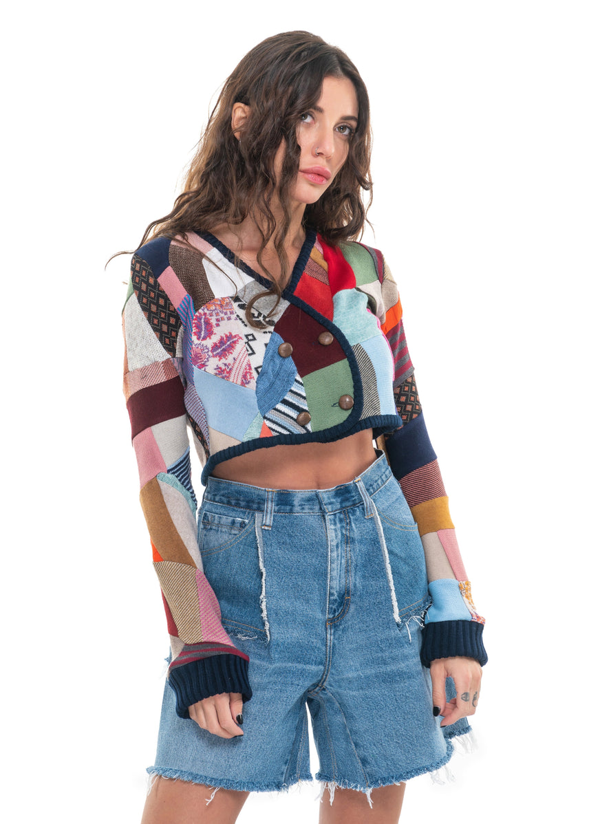 90's Patchwork Cardigan image