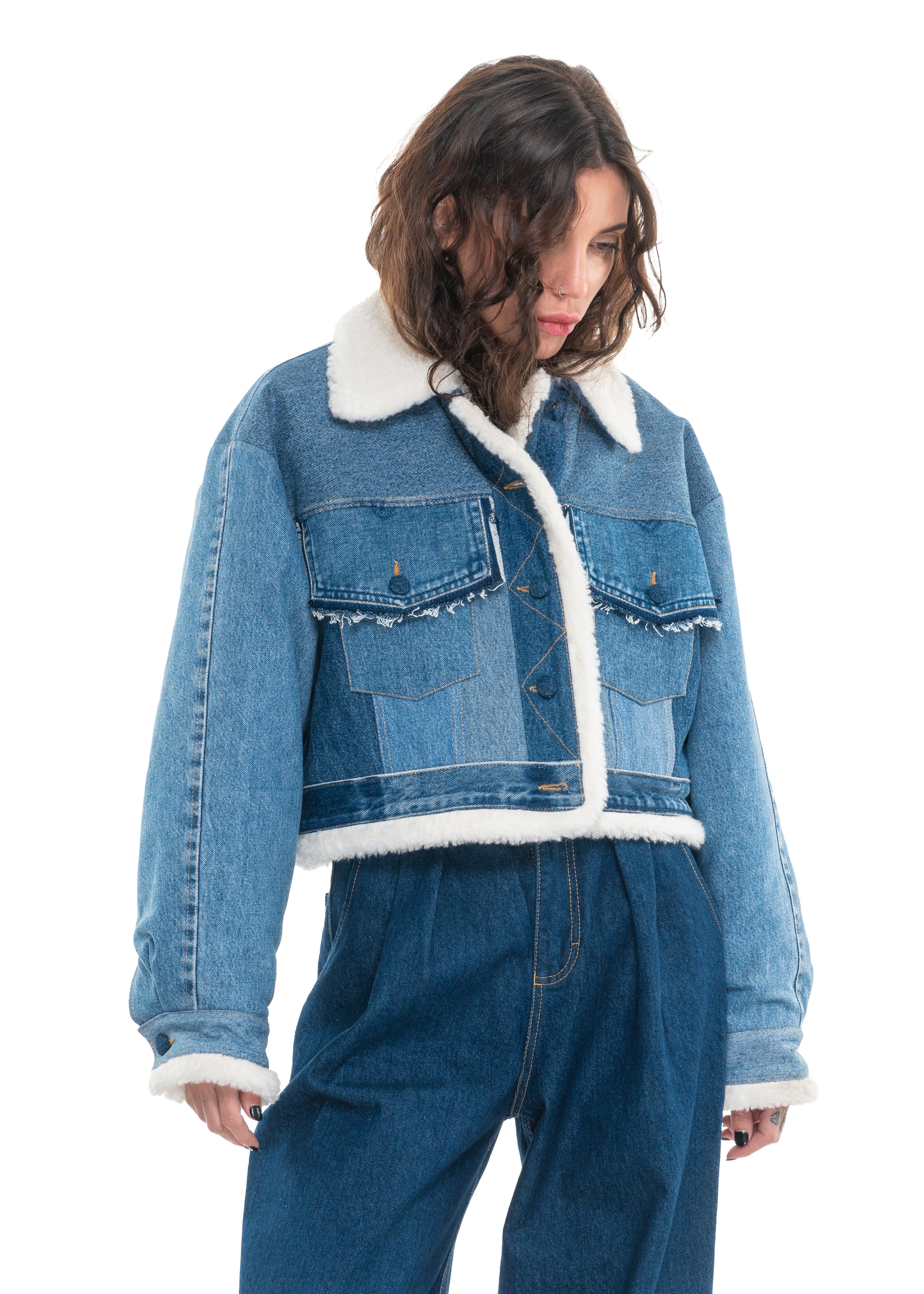 Reworked Denim Winter Jacket image