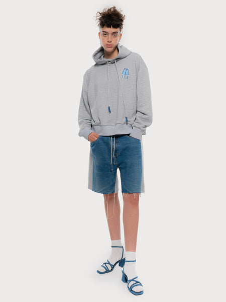 Vaundy Logo Hoodie FUSION [Gray × Denim] 商品詳細ページ | Vaundy