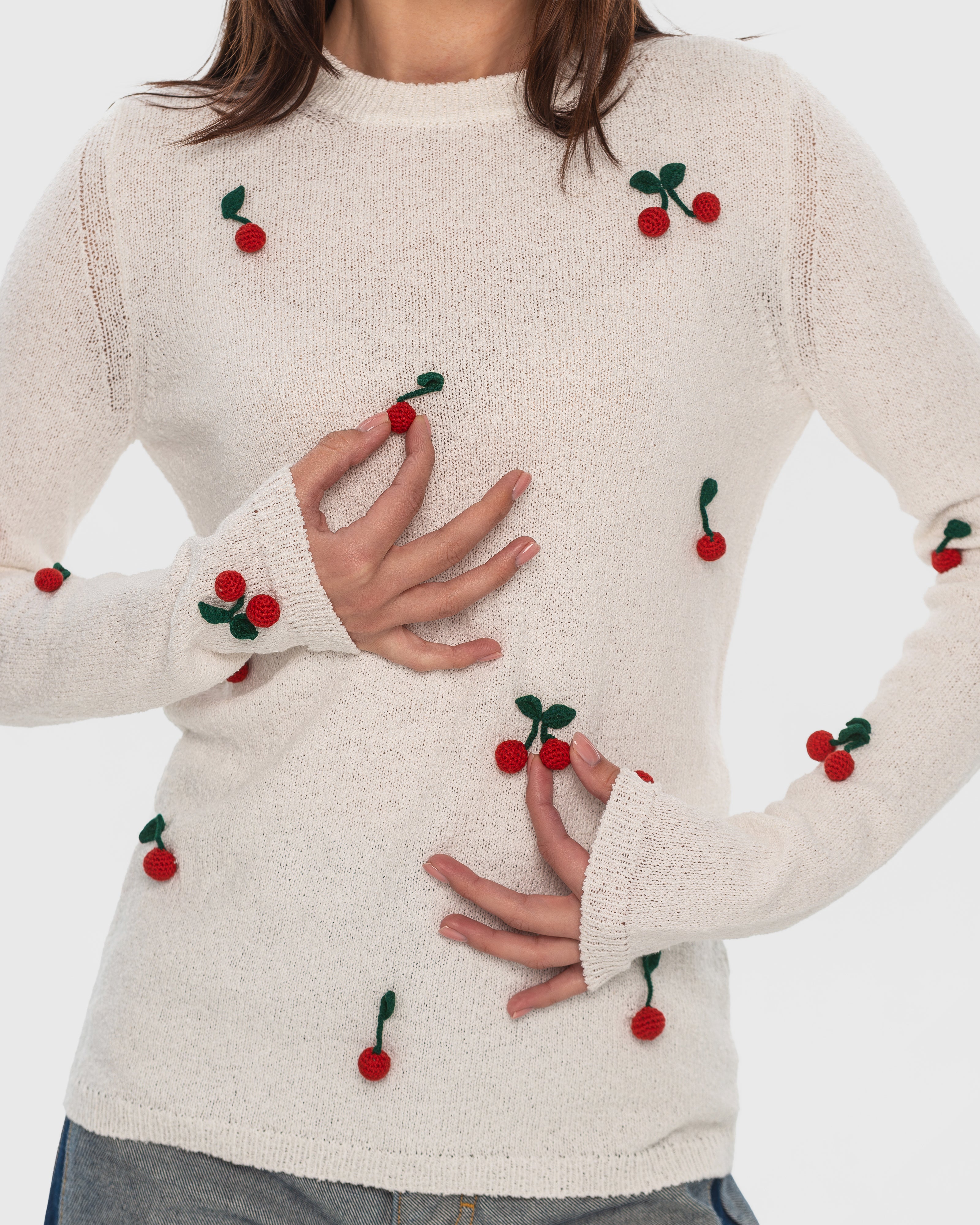 Knitted Cherry Longsleeve - KSENIASCHNAIDER