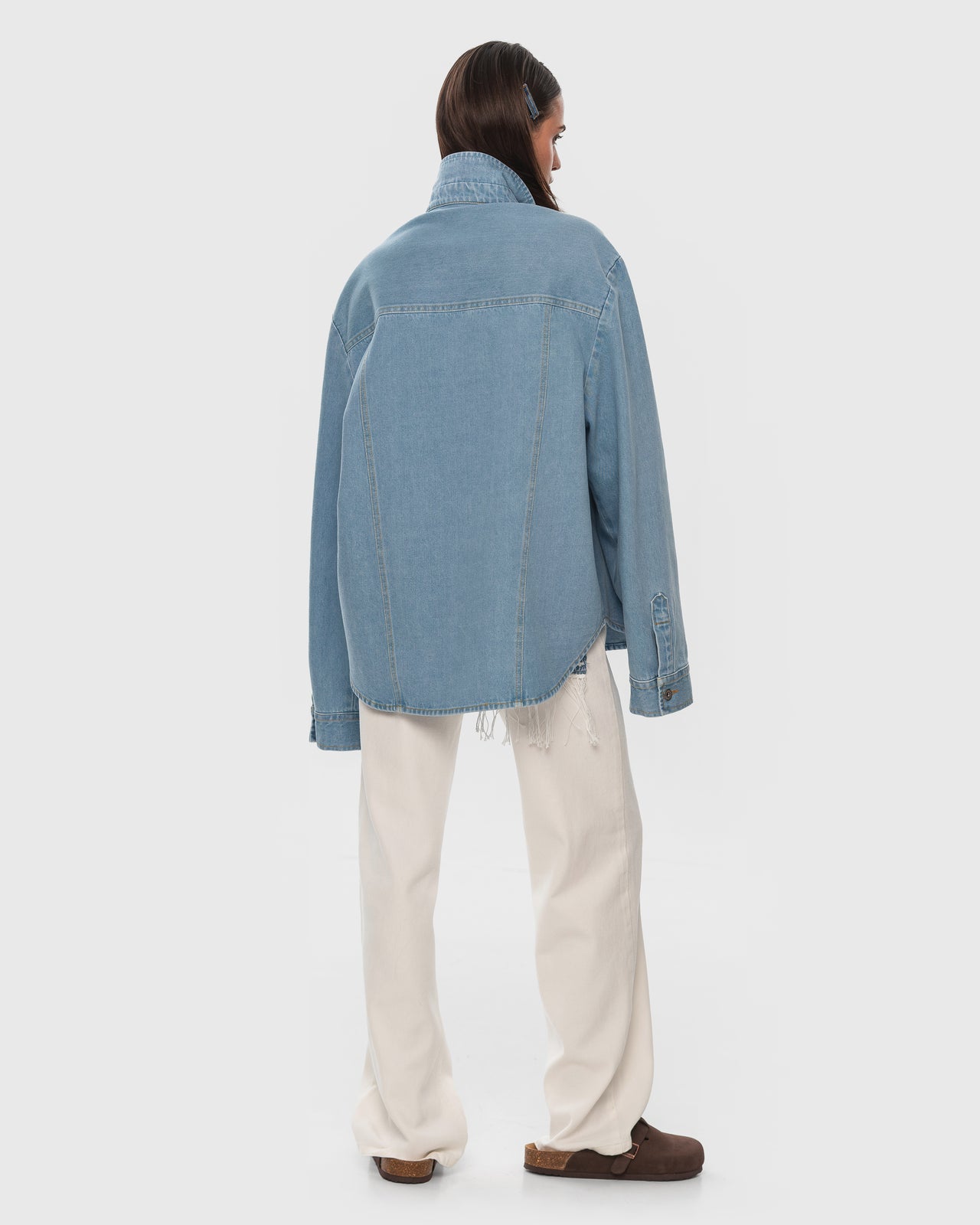 Buy Facing Denim Shirt – Tops by Ksenia Schnaider | Ethical & Sustainable Fashion