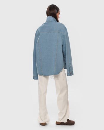 Buy Facing Denim Shirt – Tops by Ksenia Schnaider | Ethical & Sustainable Fashion