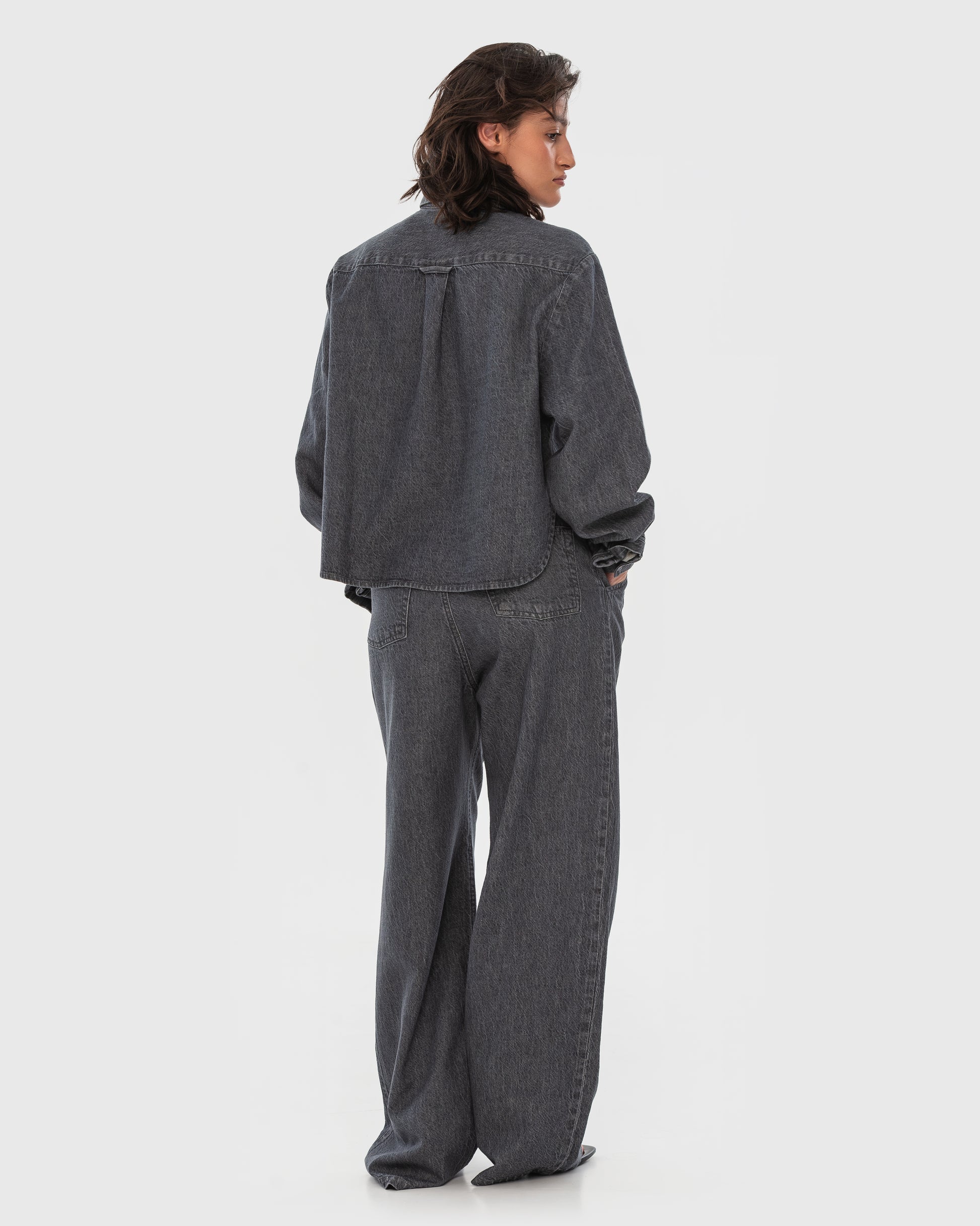 Buy Hemp Wide Leg Jeans – Bottoms by Ksenia Schnaider | Ethical & Sustainable Fashion