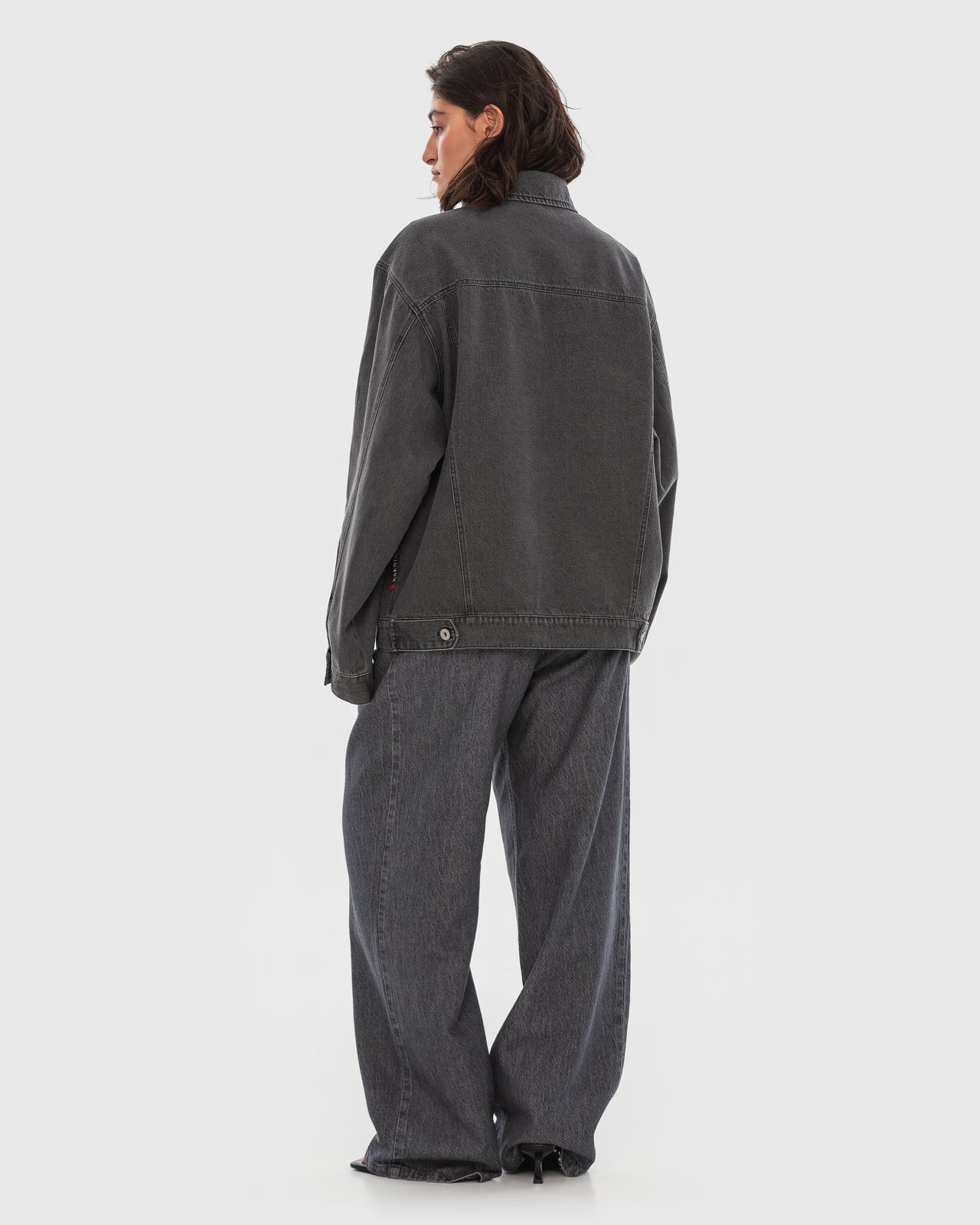 Buy Denim Grey Jacket – Tops by Ksenia Schnaider | Ethical & Sustainable Fashion