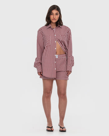 Buy Checkered Shorts – Bottoms by Ksenia Schnaider | Ethical & Sustainable Fashion