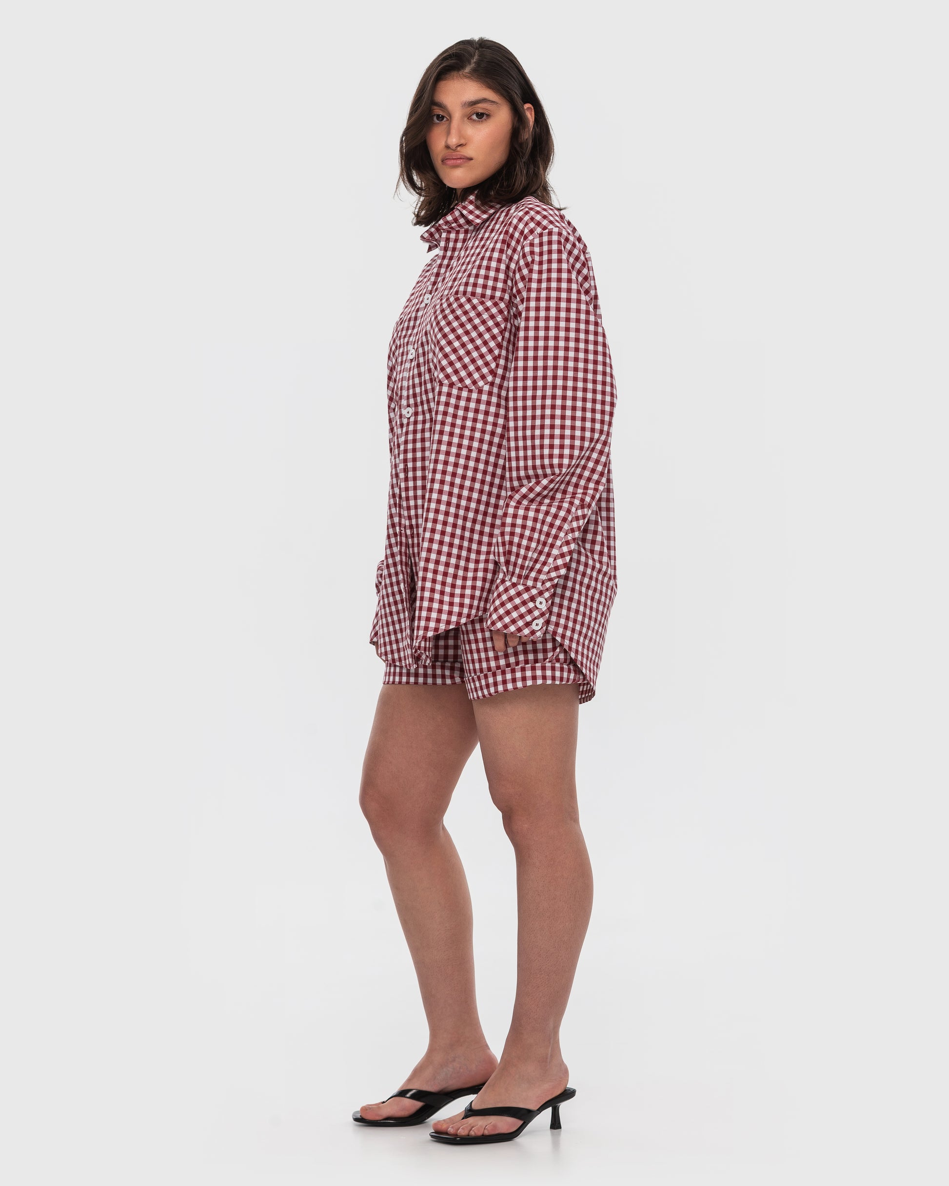 Buy Checkered Shorts – Bottoms by Ksenia Schnaider | Ethical & Sustainable Fashion