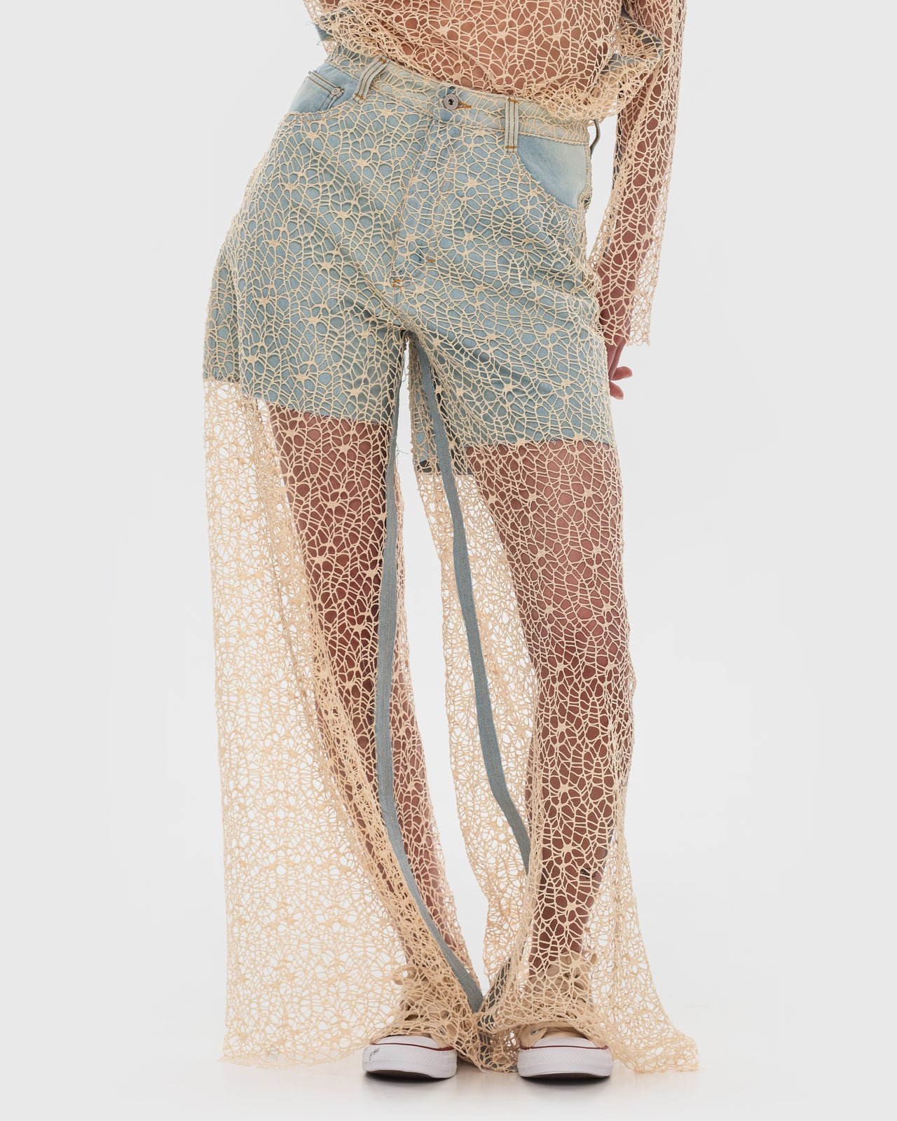 Buy Moss Crochet Pants – Bottoms by Ksenia Schnaider | Ethical & Sustainable Fashion