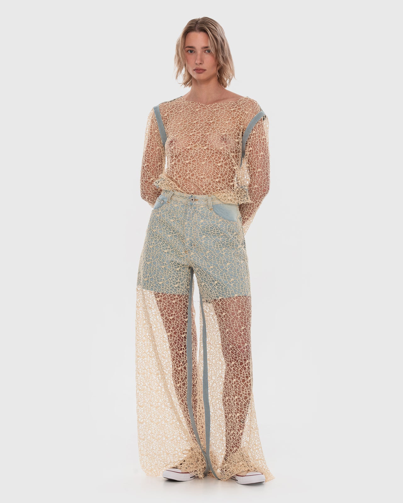 Buy Moss Crochet Pants – Bottoms by Ksenia Schnaider | Ethical & Sustainable Fashion